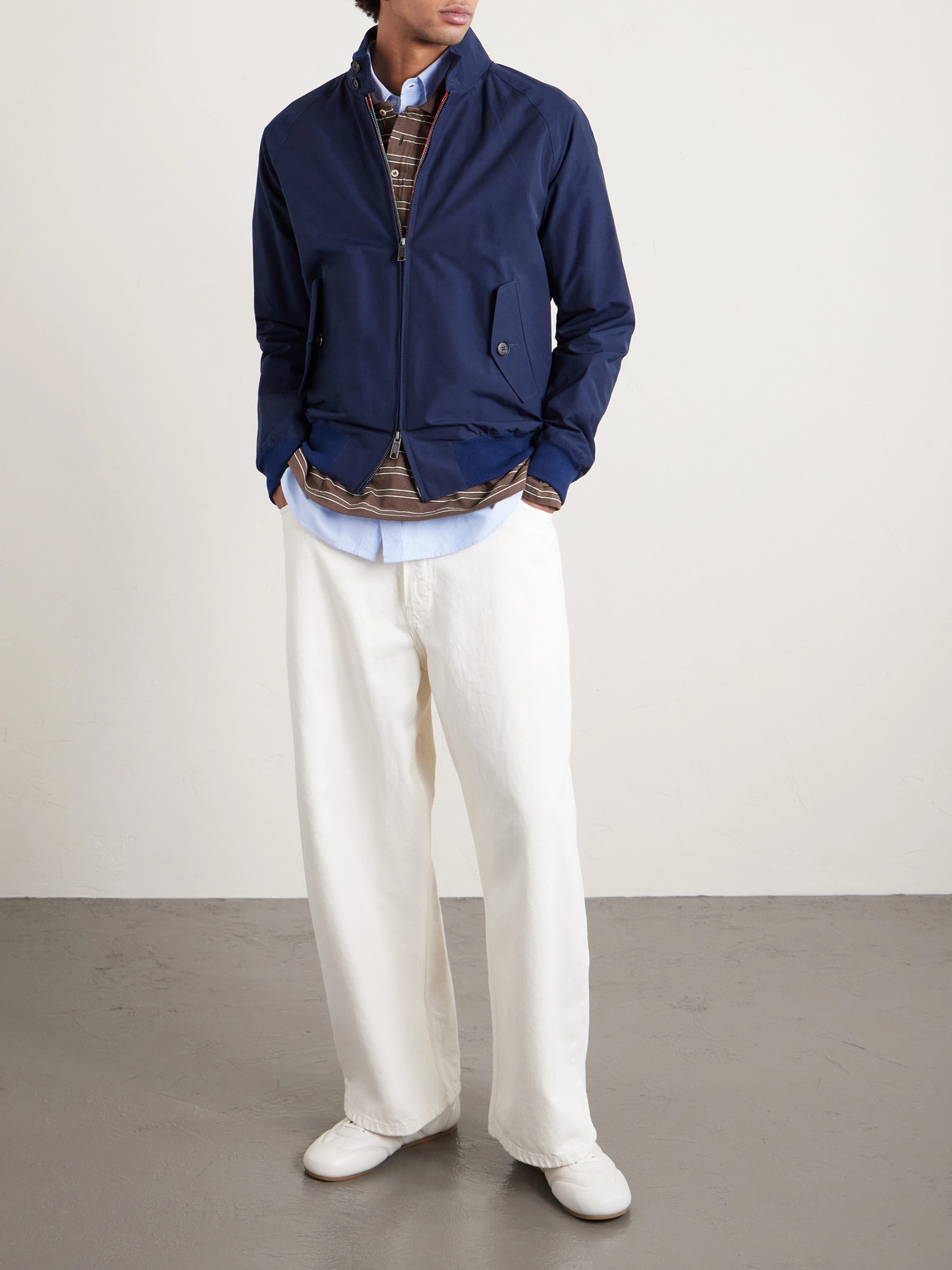 Baracuta G9 Shell Harrington Jacket In Blue