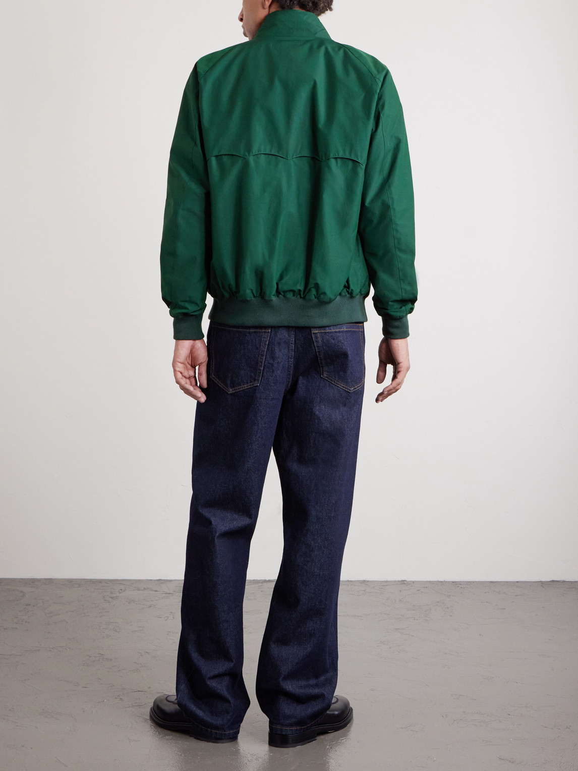 Baracuta Classic Bomber Jacket With Zip Closure In Green