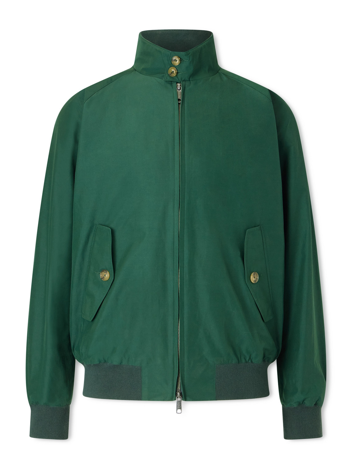 Baracuta Classic Bomber Jacket With Zip Closure In Green