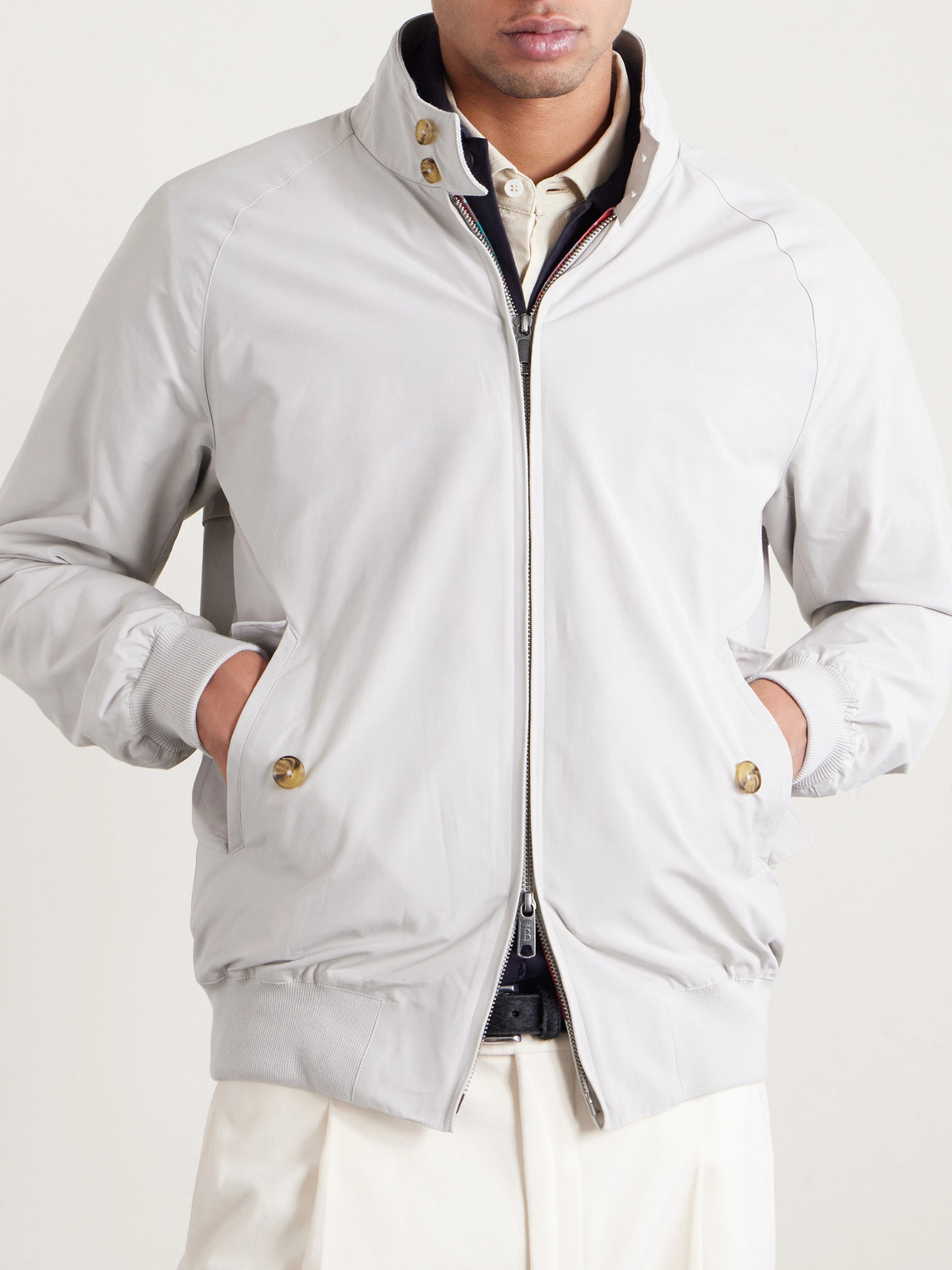 Baracuta G9 Shell Harrington Jacket In White