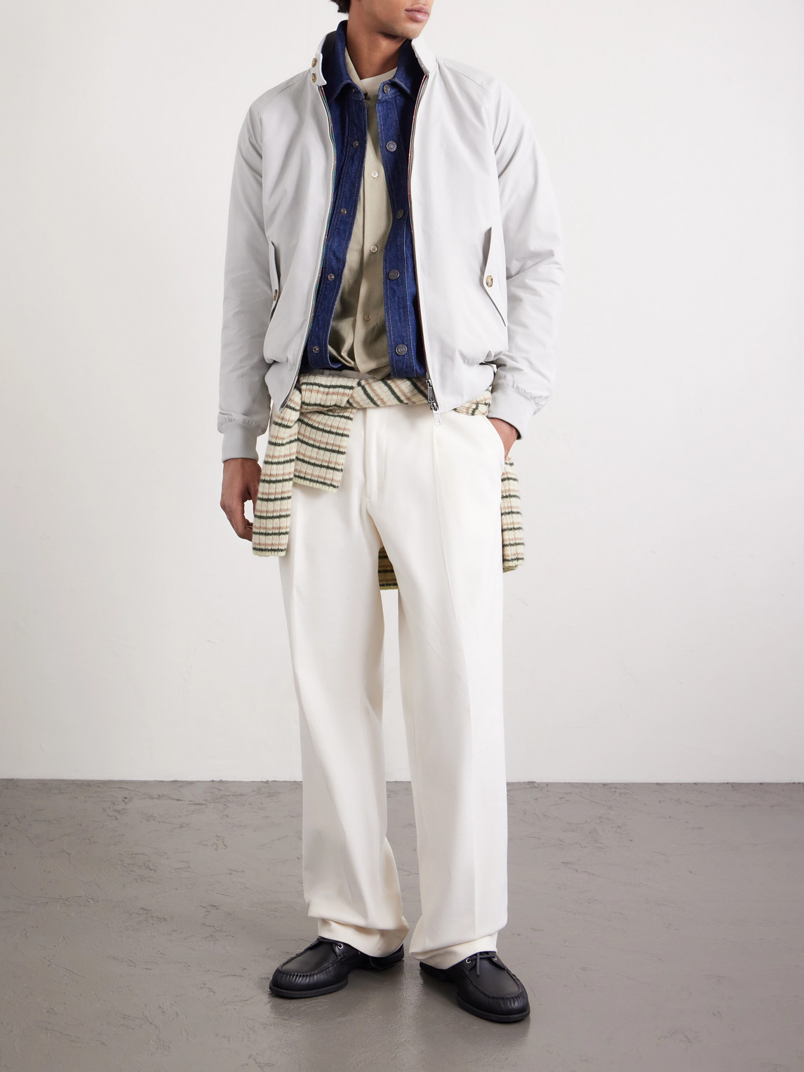 Baracuta G9 Shell Harrington Jacket In White