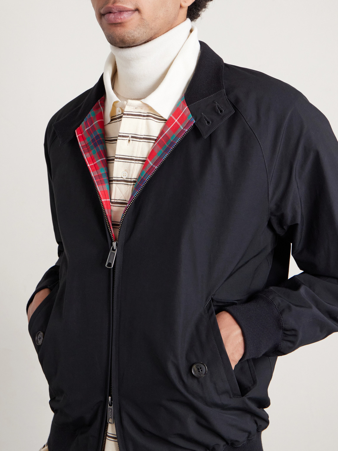 Baracuta G9 Shell Harrington Jacket In Black