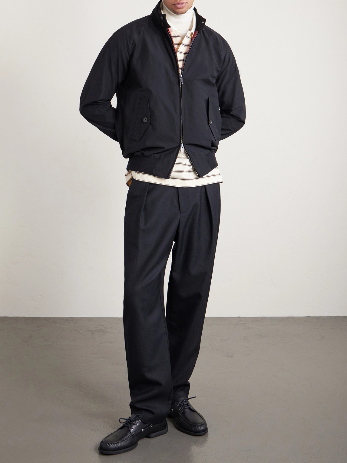 Baracuta G9 Shell Harrington Jacket In Black