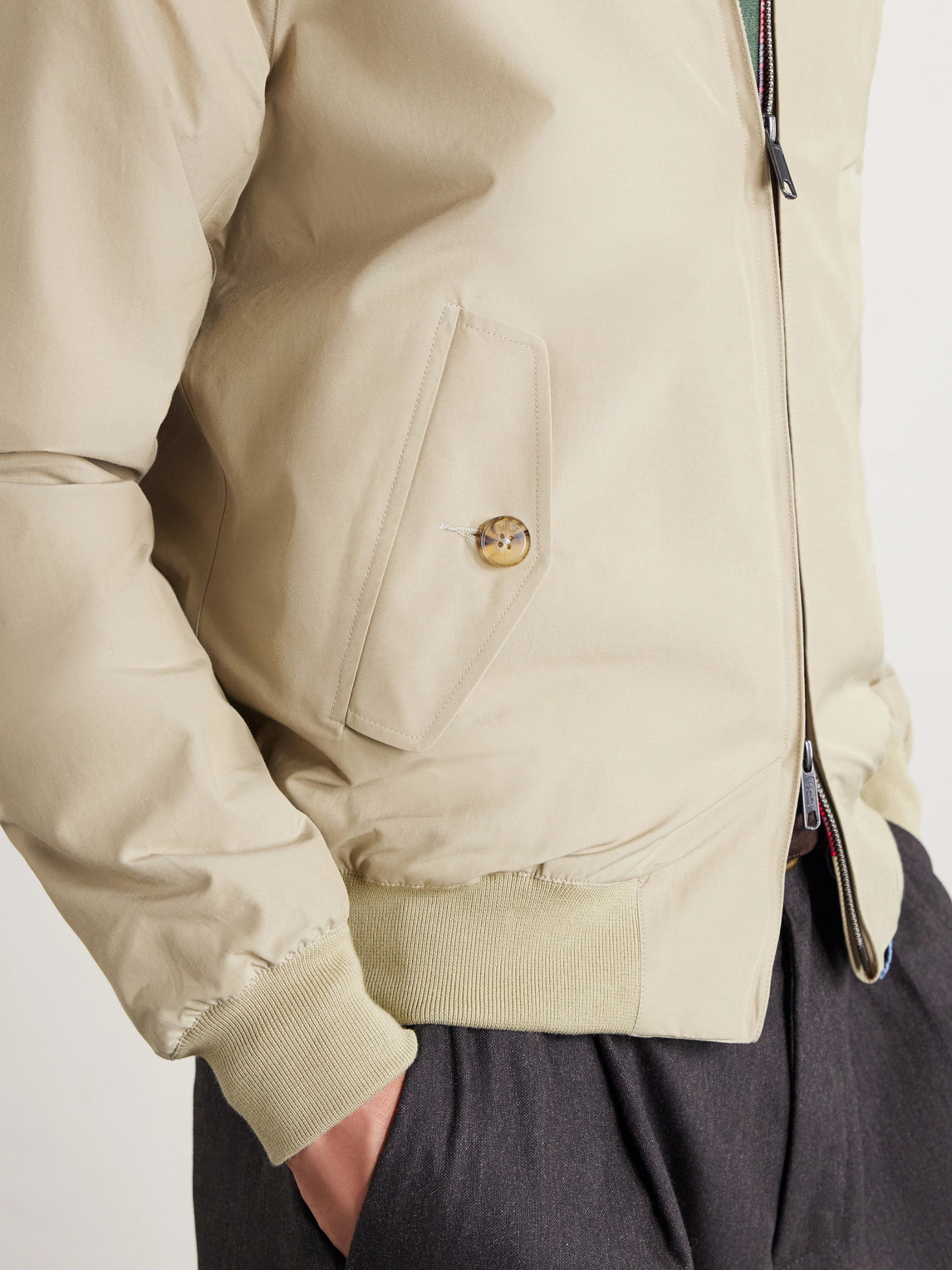 Baracuta G9 Shell Harrington Jacket In Neutral