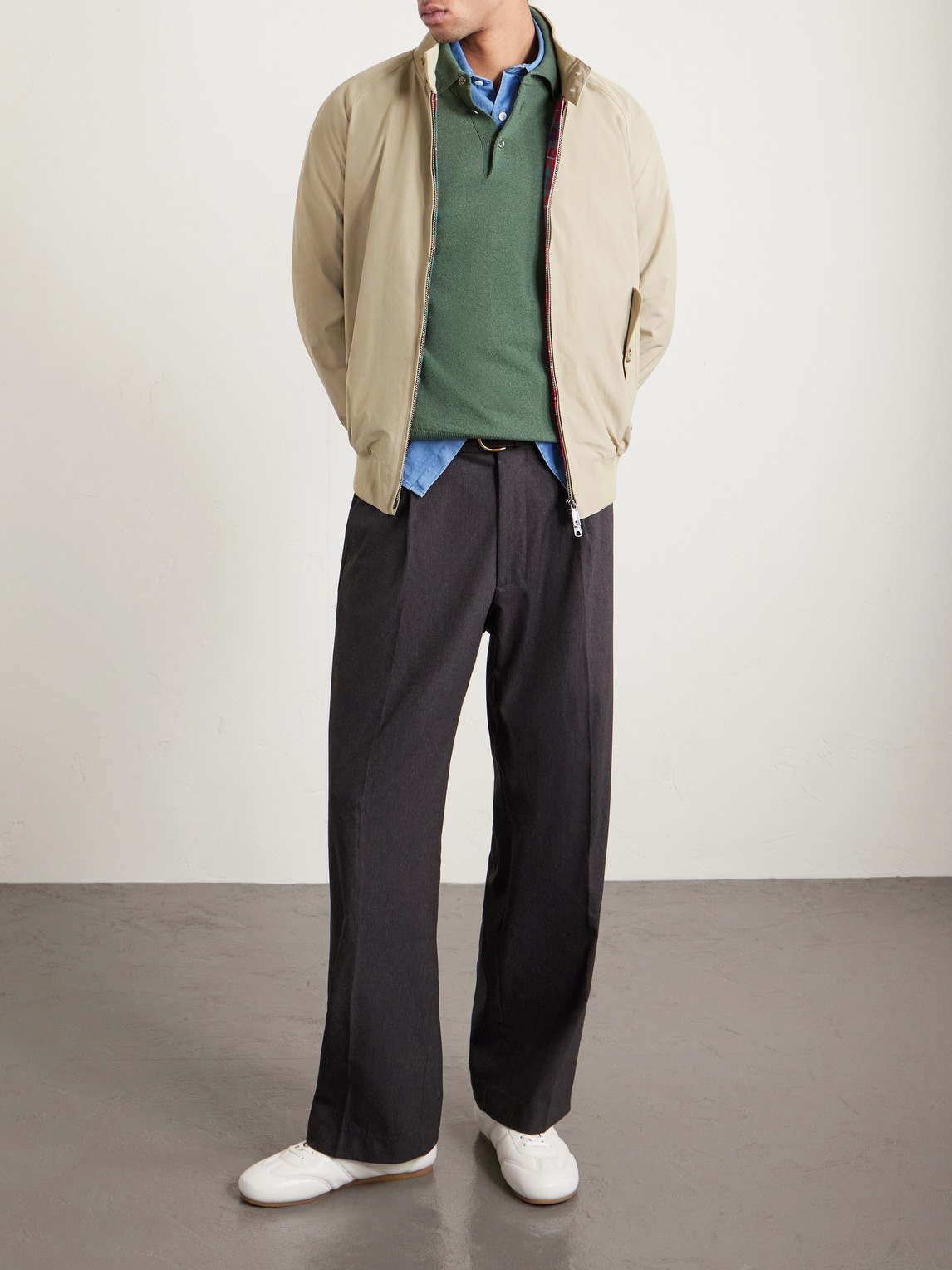 Baracuta G9 Shell Harrington Jacket In Neutral