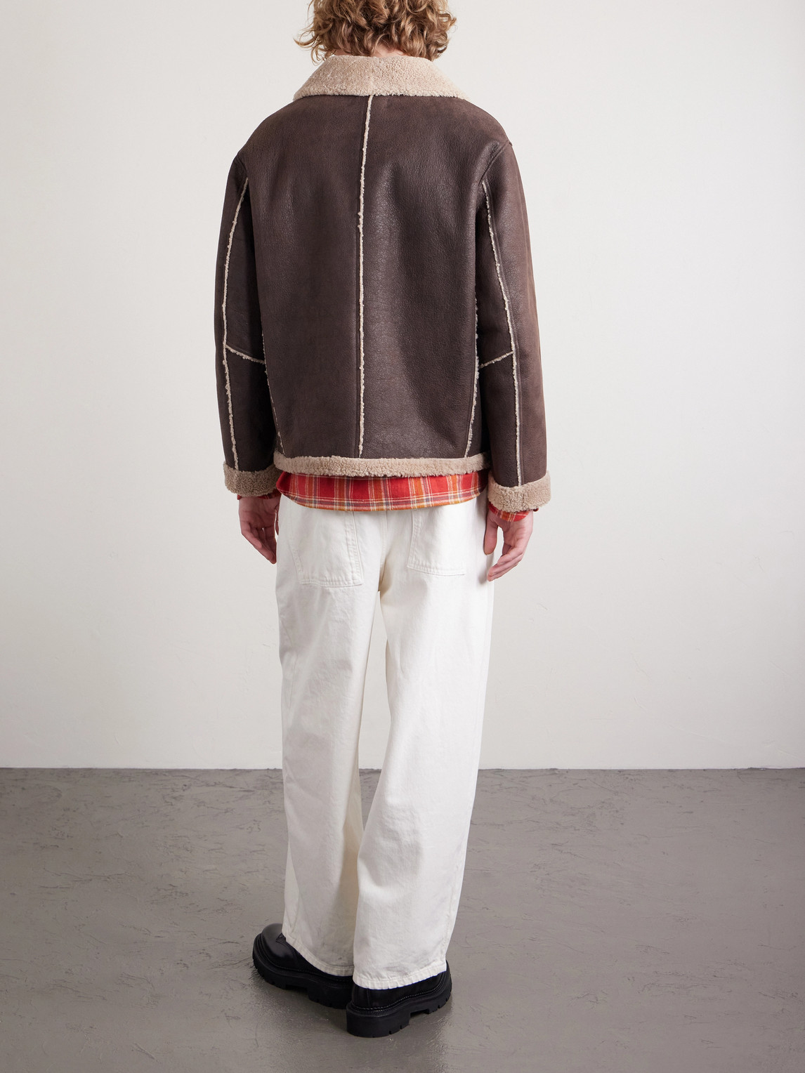  Baracuta - Shearling Aviator Jacket - Men - Brown - Uk/us 40 