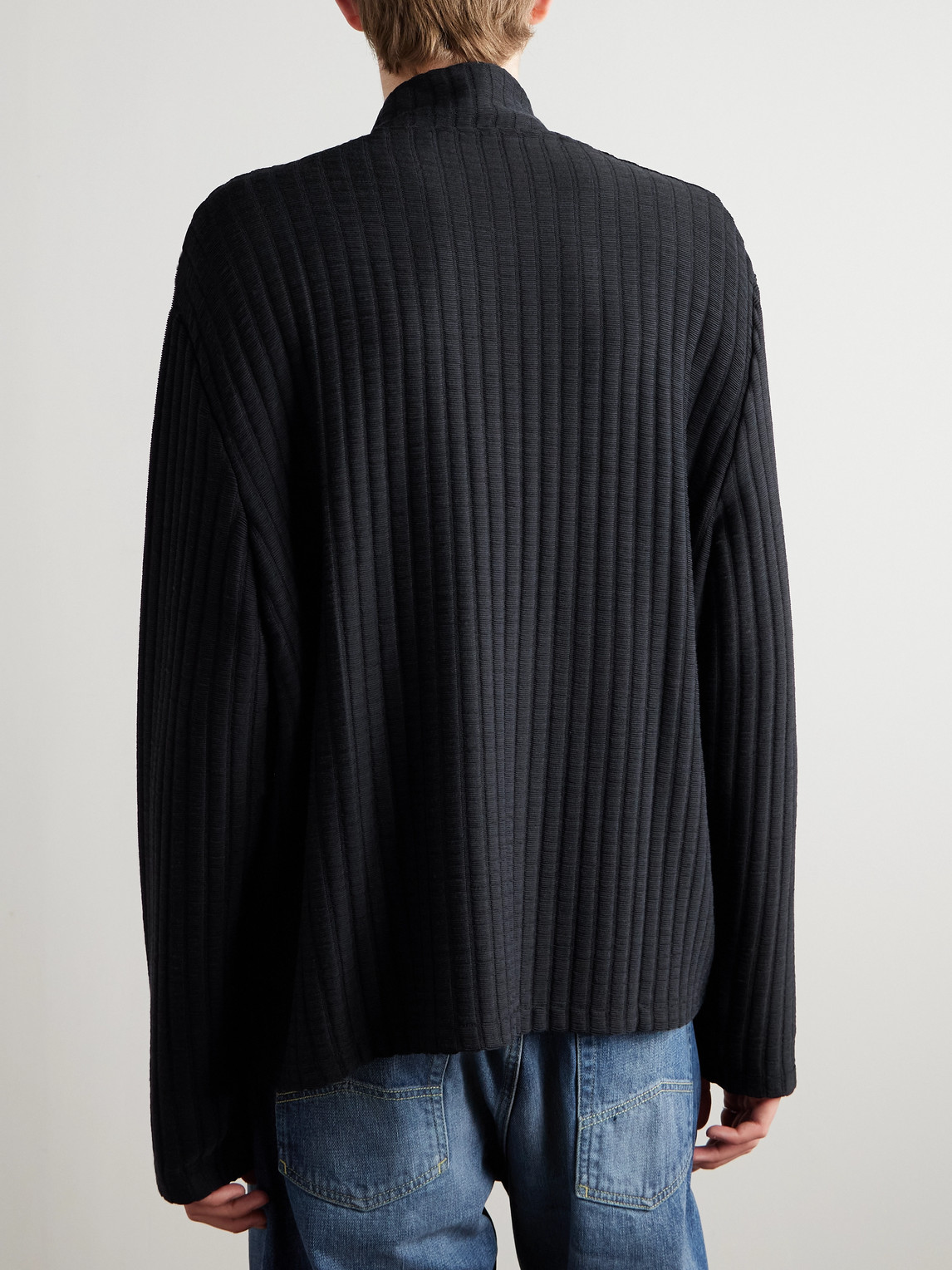 Our Legacy - Emporio Armani Dolcevita Ribbed-Knit Zip-Up Cardigan