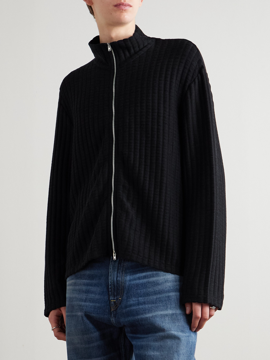 Our Legacy - Emporio Armani Dolcevita Ribbed-Knit Zip-Up Cardigan