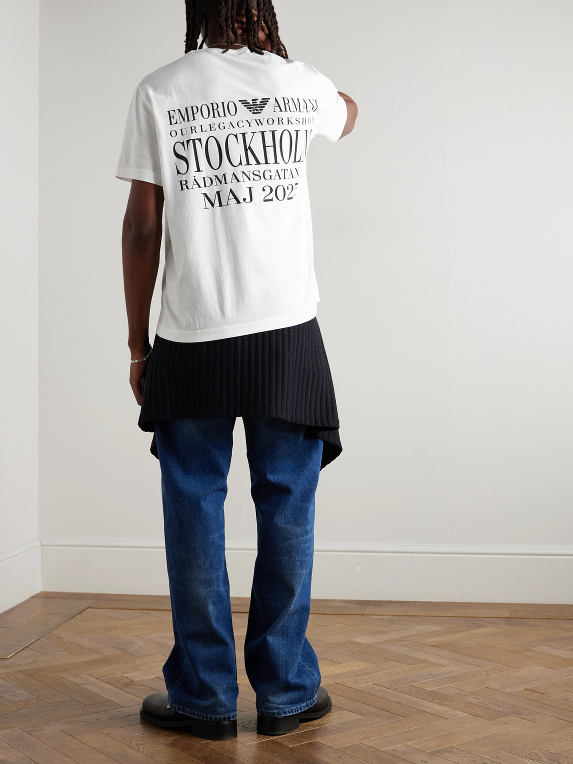 Our Legacy Emporio Armani Logo-print Cotton-jersey T-shirt
