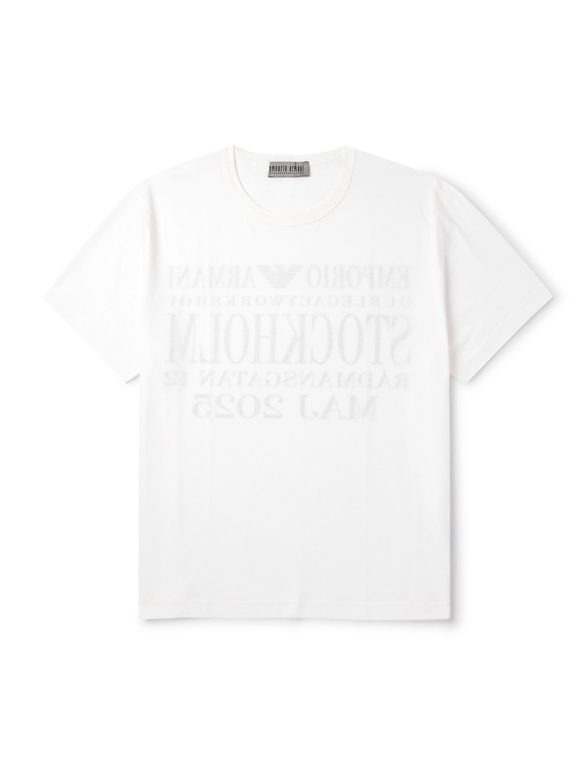 Our Legacy Emporio Armani Logo-print Cotton-jersey T-shirt