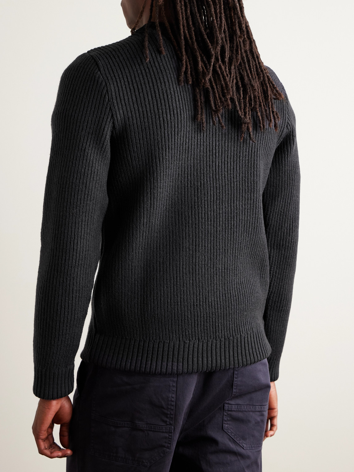  S.n.s. Herning - Felt-0 Ribbed Virgin Wool Sweater - Men - Gray - S 