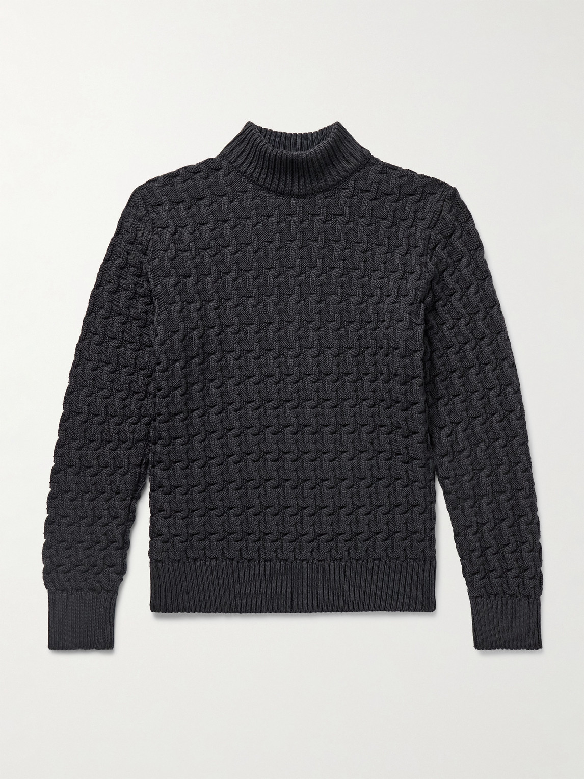 S.N.S. Herning tark lim-Fit Cable-Knit Merino Wool weater - Men