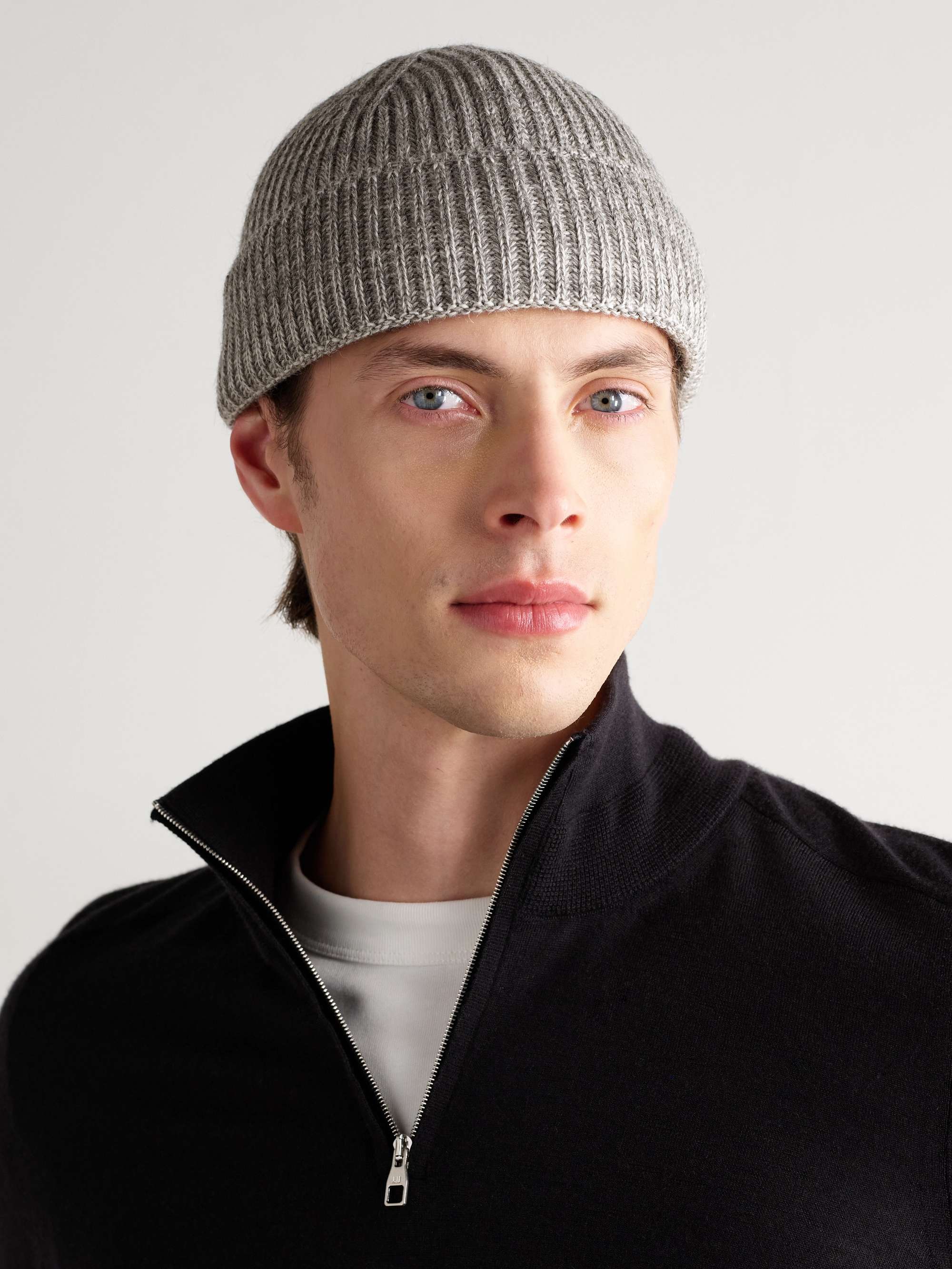 S.N.S. HERNING Fender Ribbed Virgin Wool Beanie