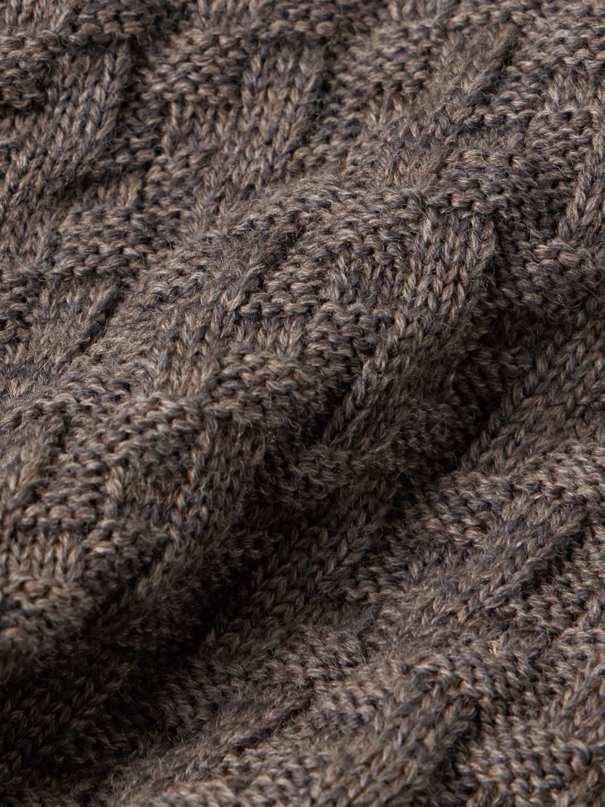 S.N.S. HERNING Stark Textured Virgin Wool Cardigan