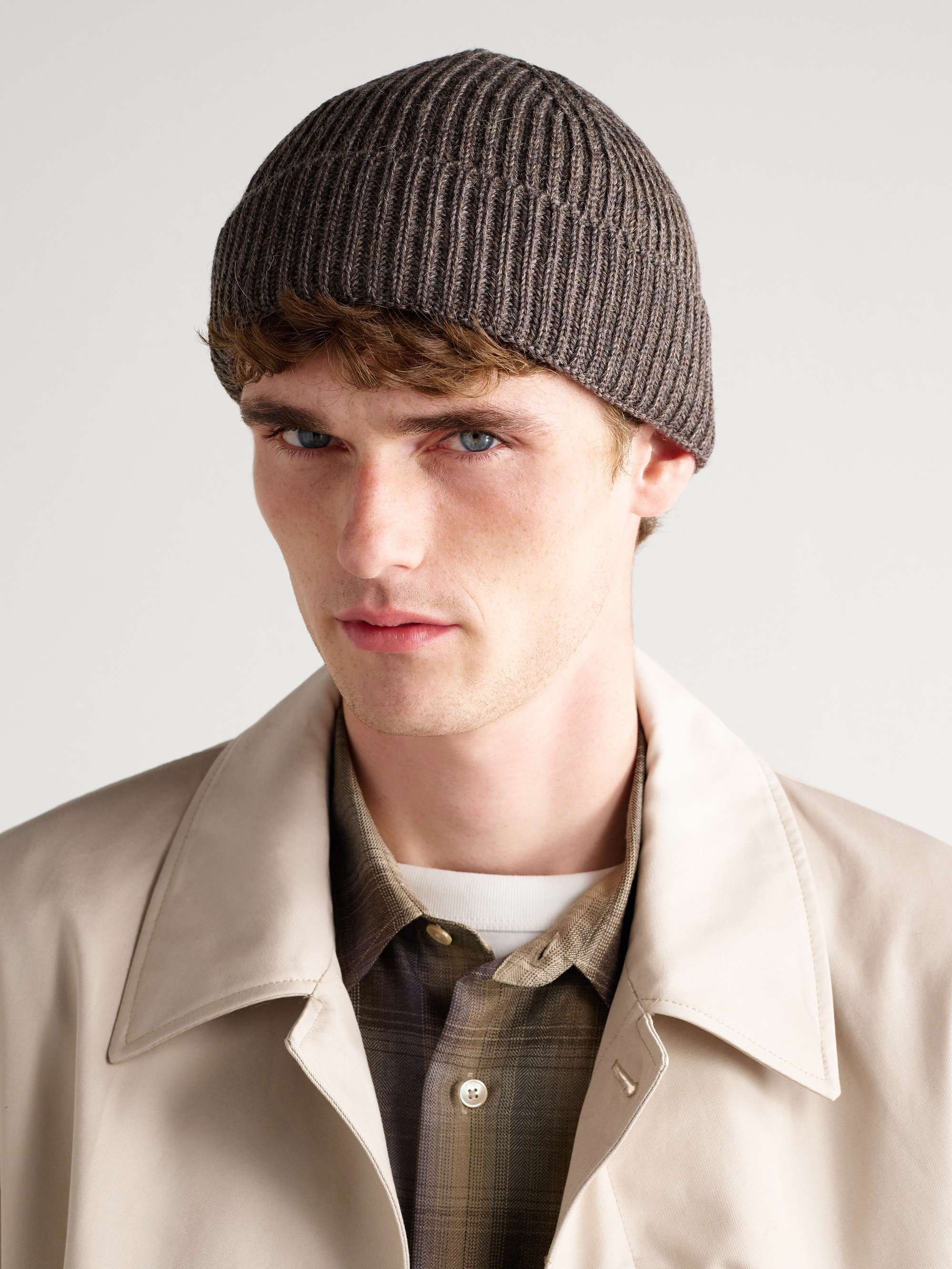 S.N.S. HERNING Fender Ribbed Virgin Wool Beanie