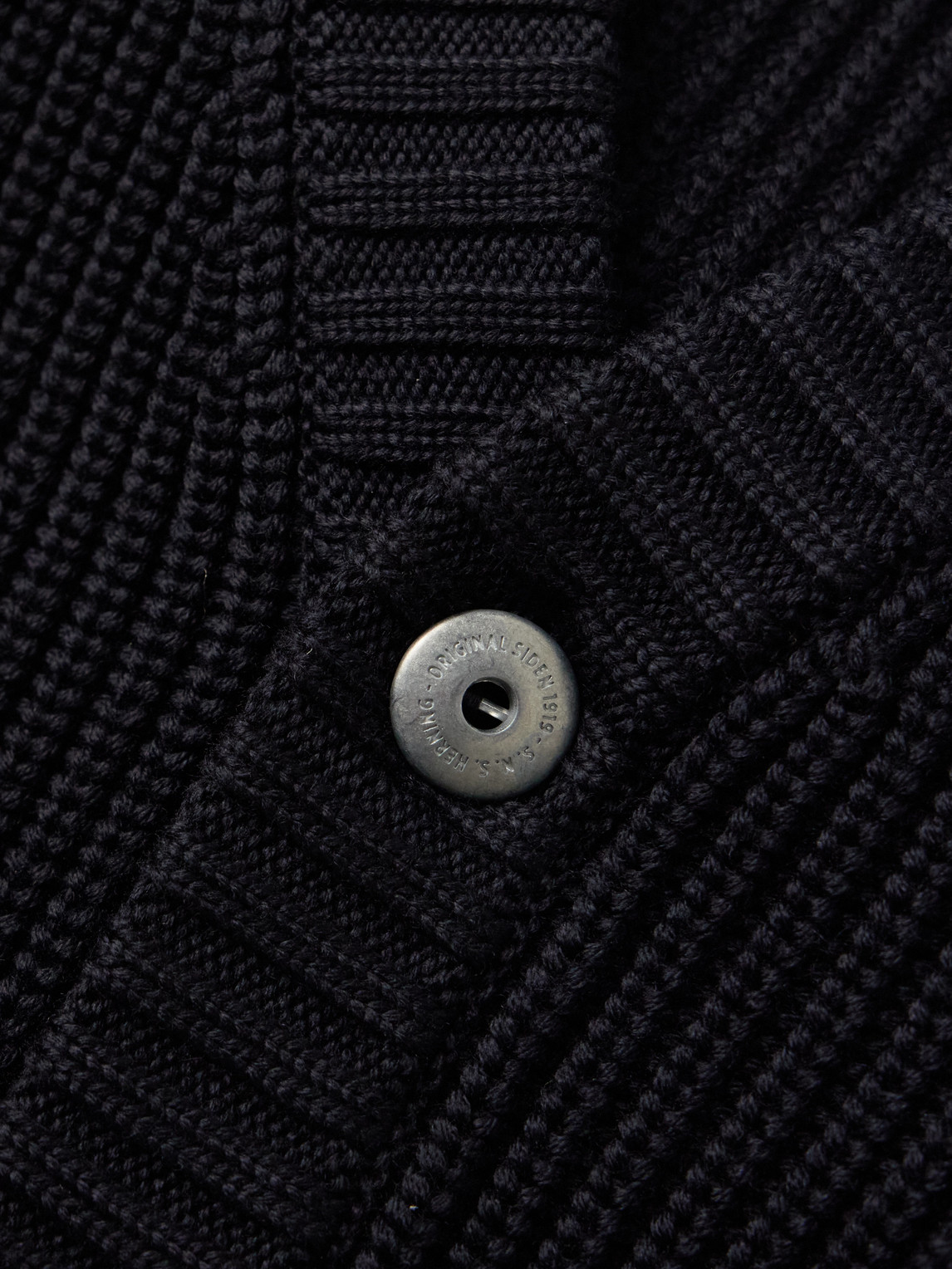  S.n.s. Herning - Robust Ribbed Virgin Wool Cardigan - Men - Blue - S 