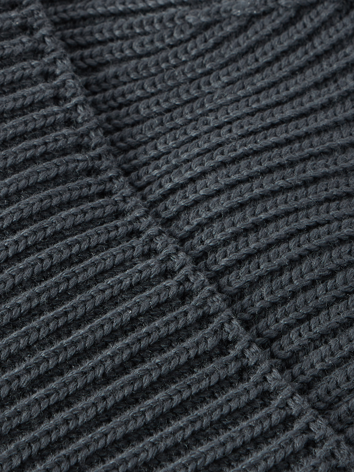 S.n.s. Herning - Fender Ribbed Virgin Wool Beanie - Men - Gray 