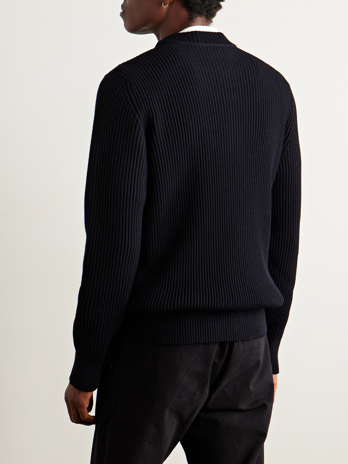  S.n.s. Herning - Fender Virgin Wool Sweater - Men - Blue - S 