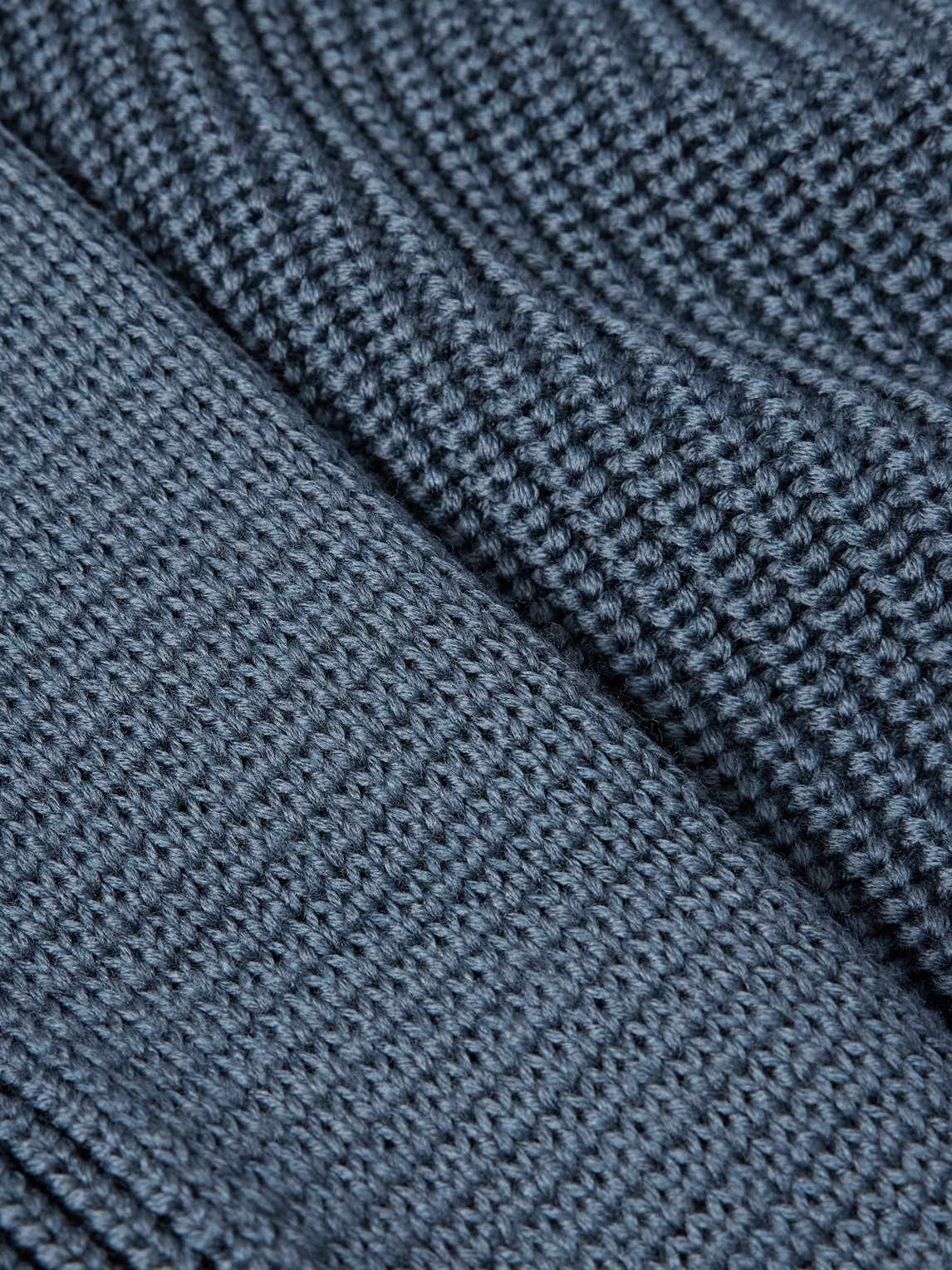  S.n.s. Herning - Robust Slim-fit Ribbed Merino Wool Sweater - Men - Blue - S 
