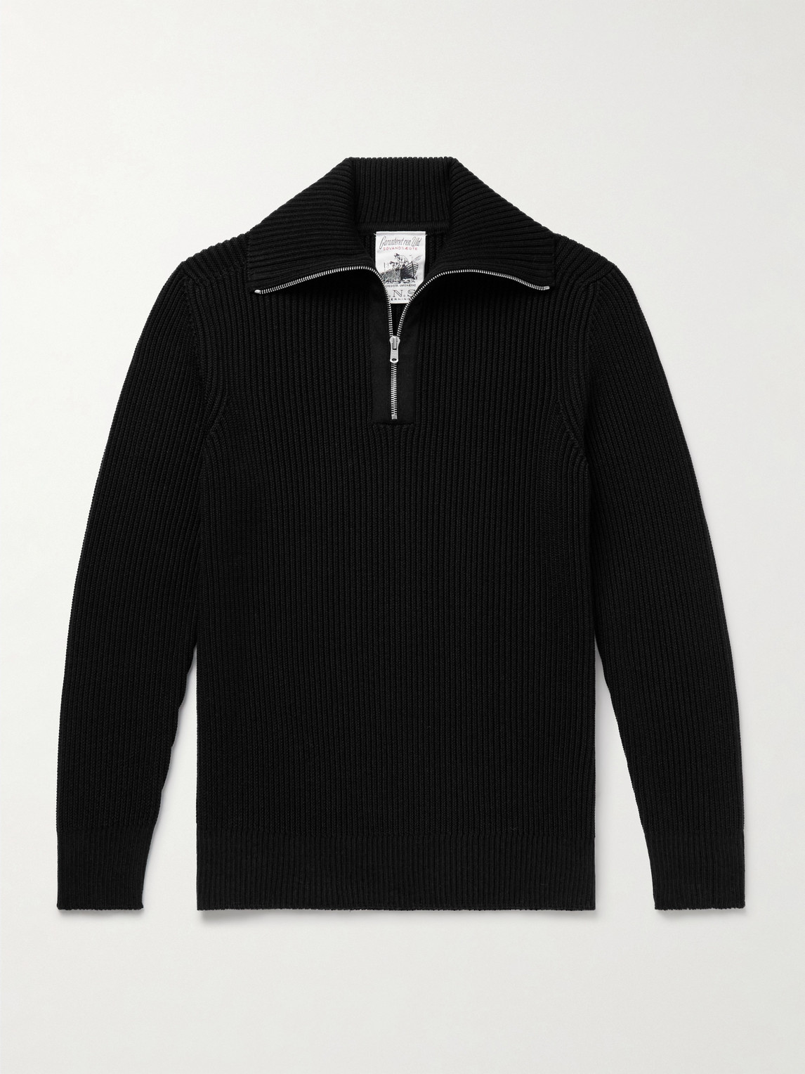 S.N.S. Herning – Fender Ribbed Virgin Wool Half-Zip Sweater