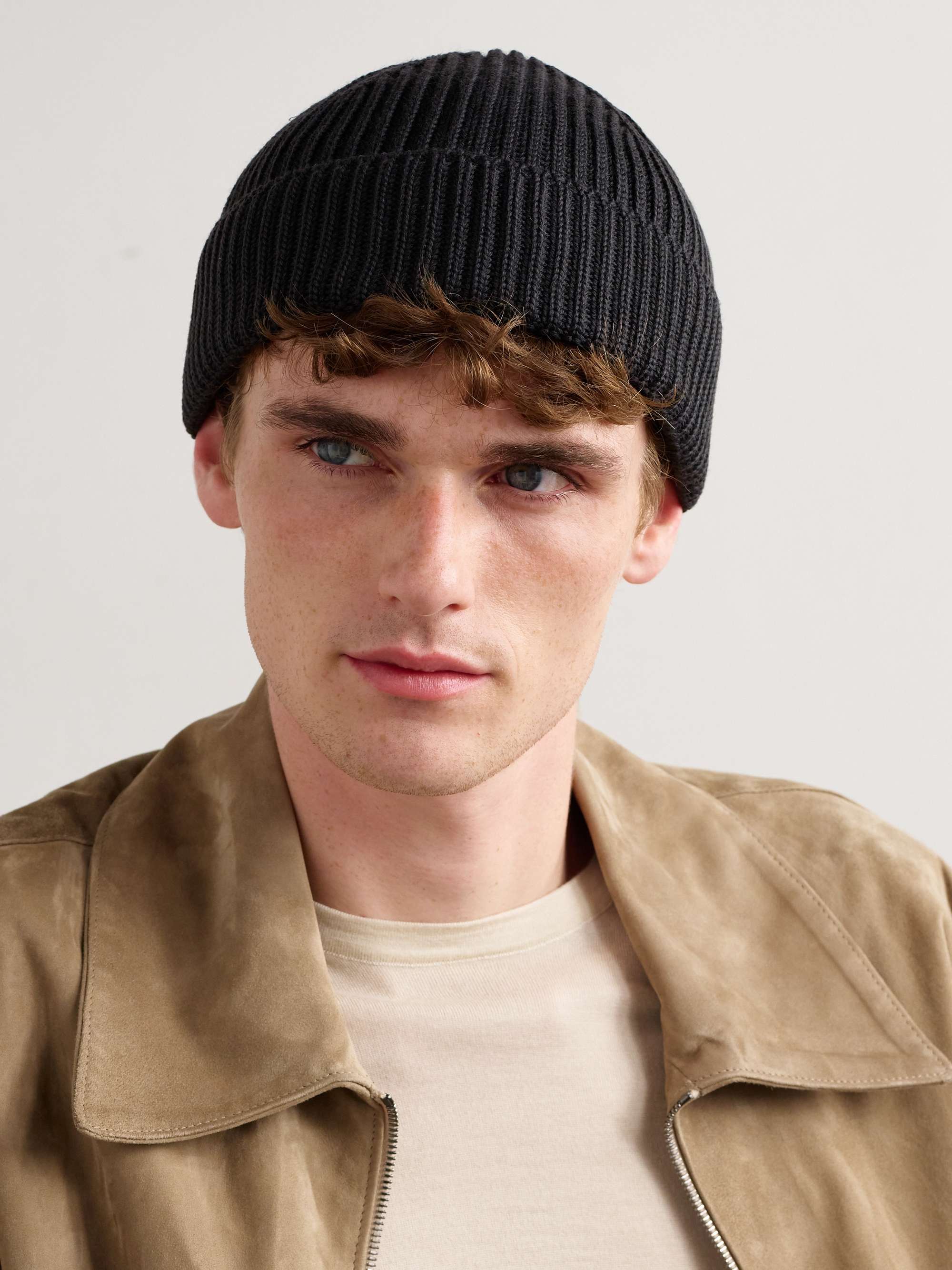 S.N.S. HERNING Fender Ribbed Virgin Wool Beanie