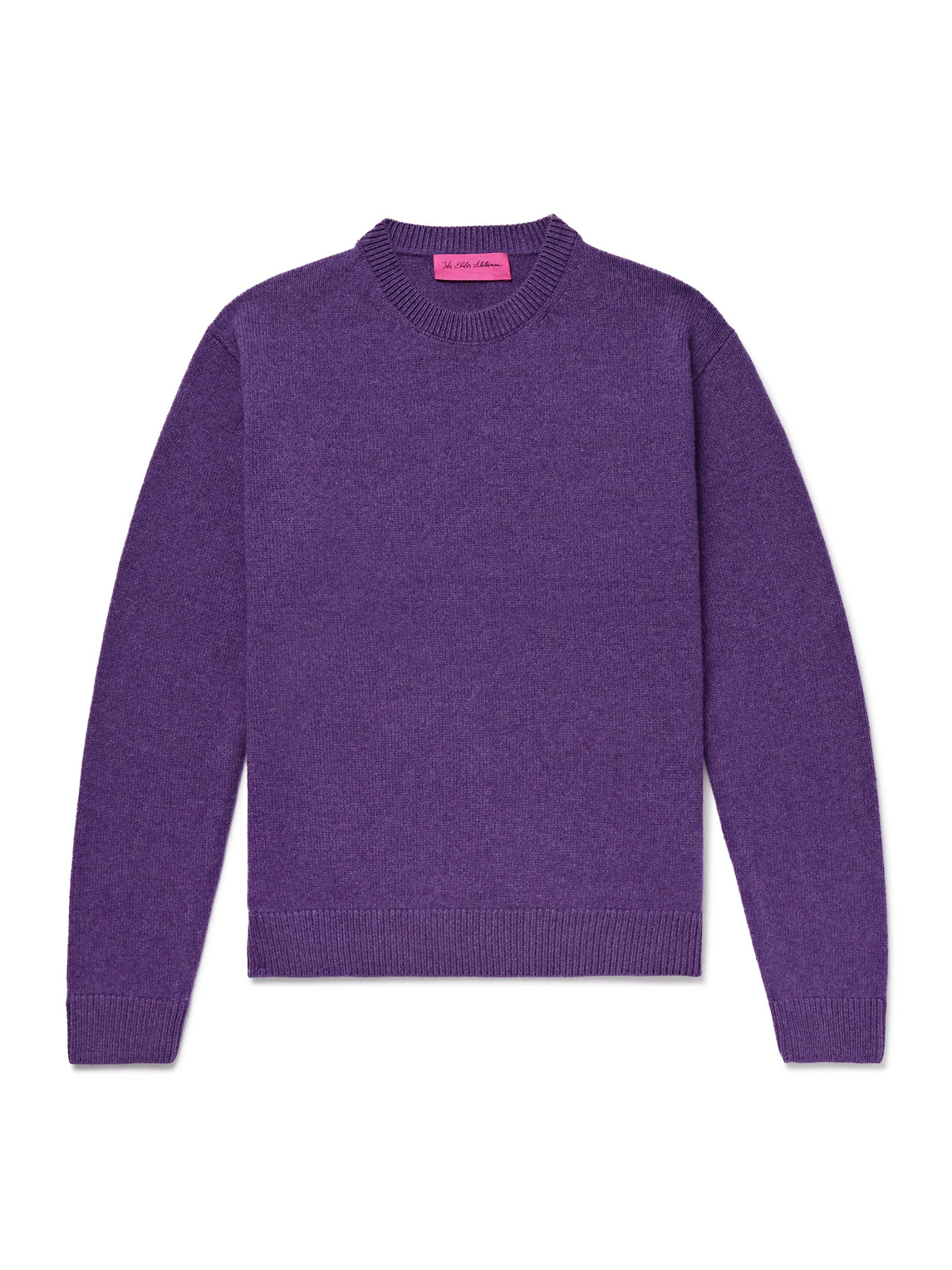 The Elder Statesman Cashmere Sweater In Purple