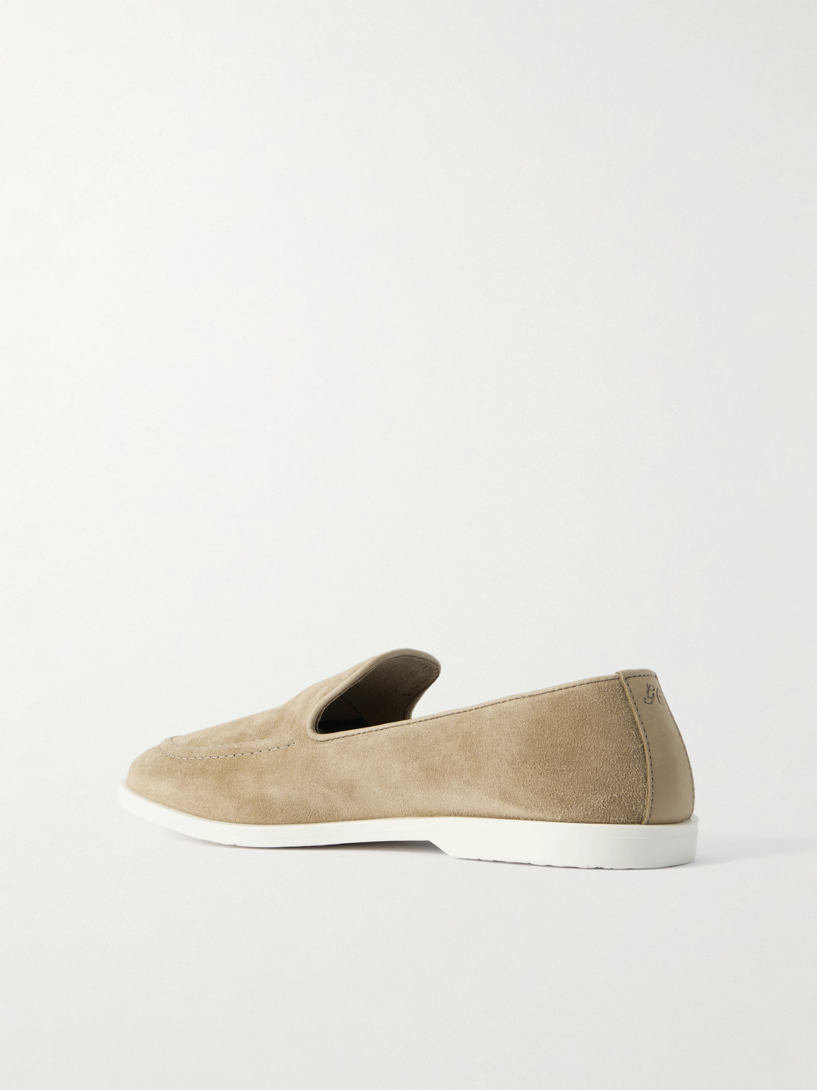 George Cleverley Cornwall Suede Loafers In Neutral