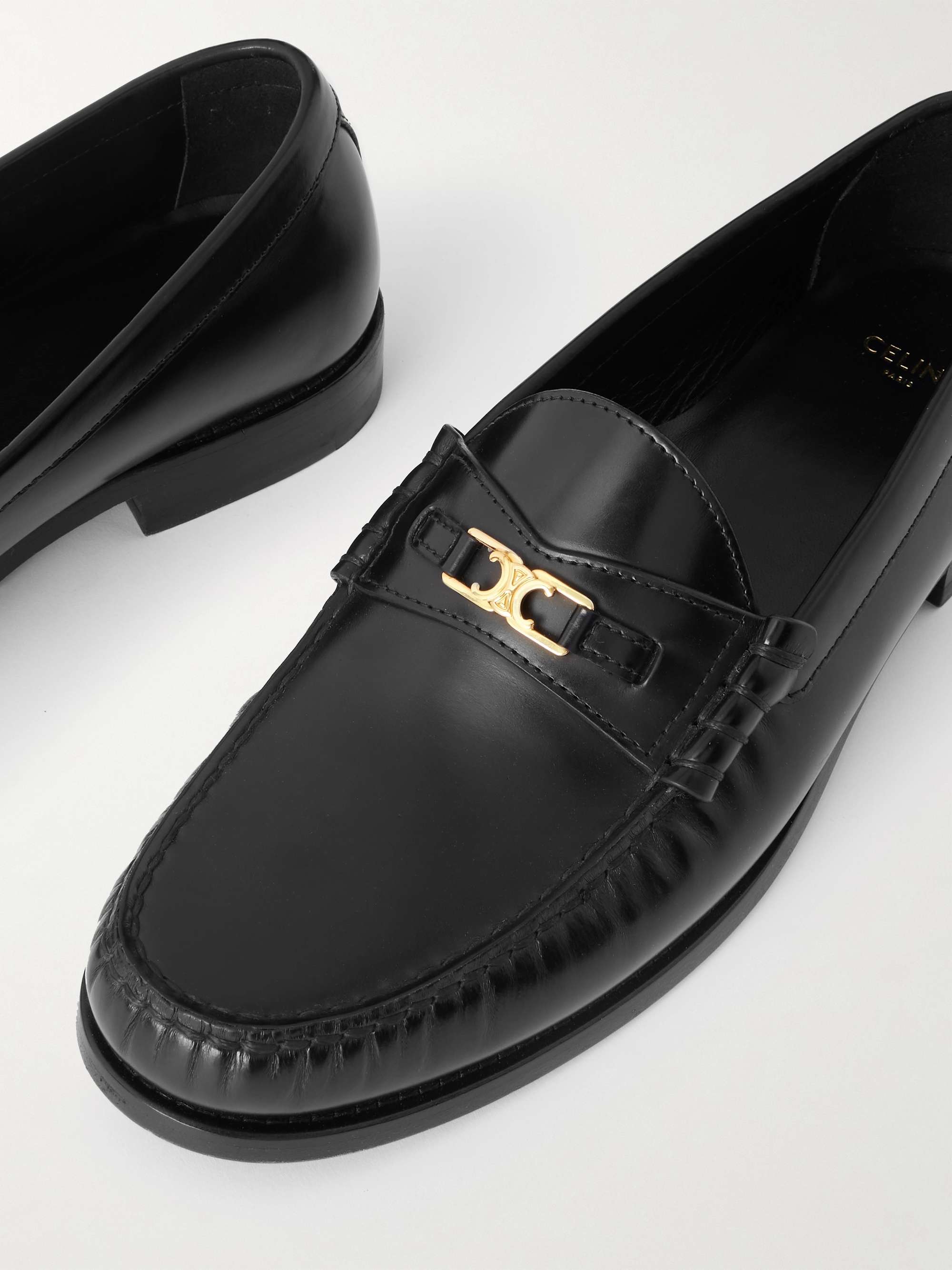 CELINE HOMME Triomphe レザーローファー ロゴ付き | ミスター
