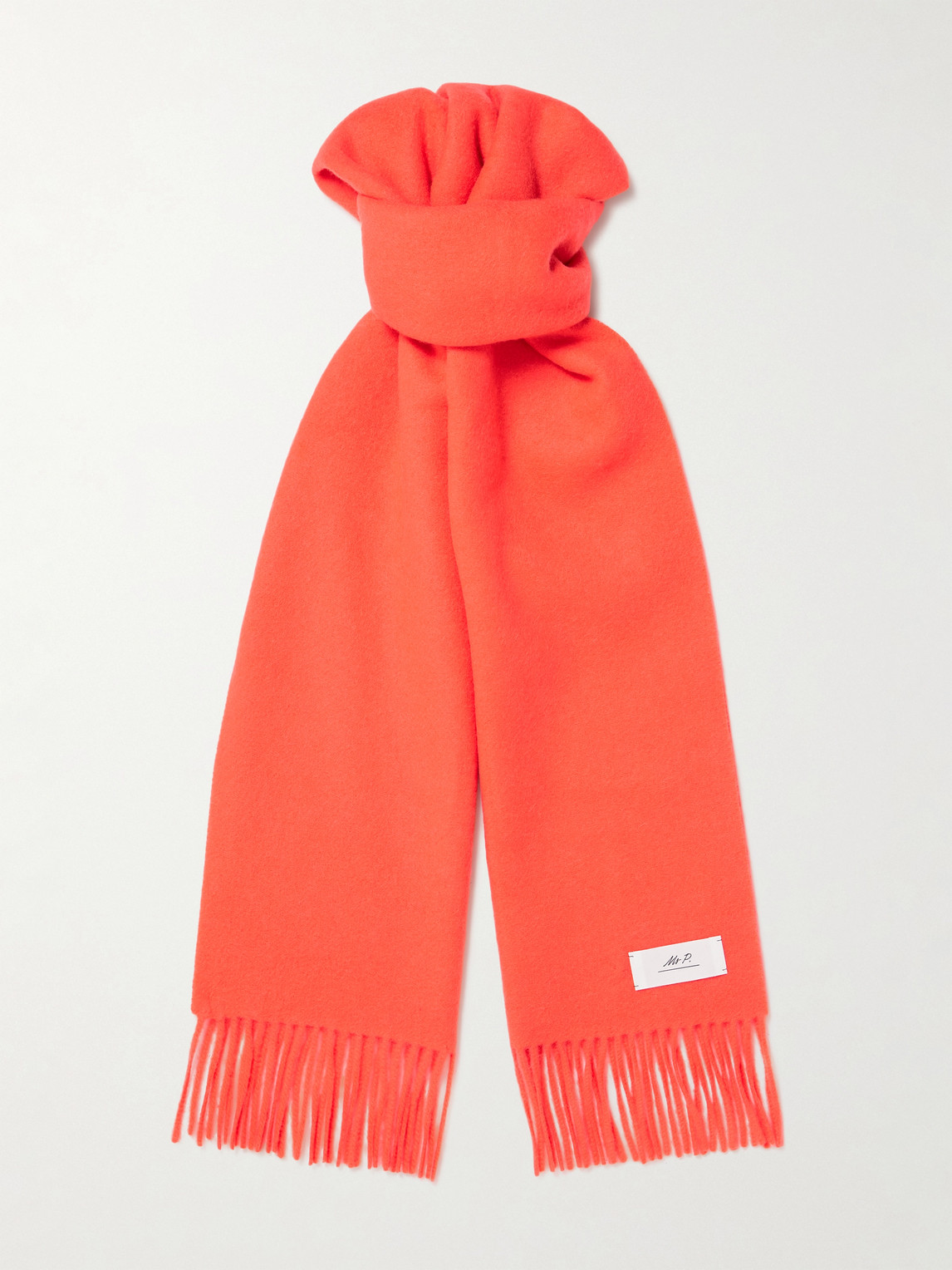 MR P. Logo-Appliquéd Fringed Cashmere Scarf - Men