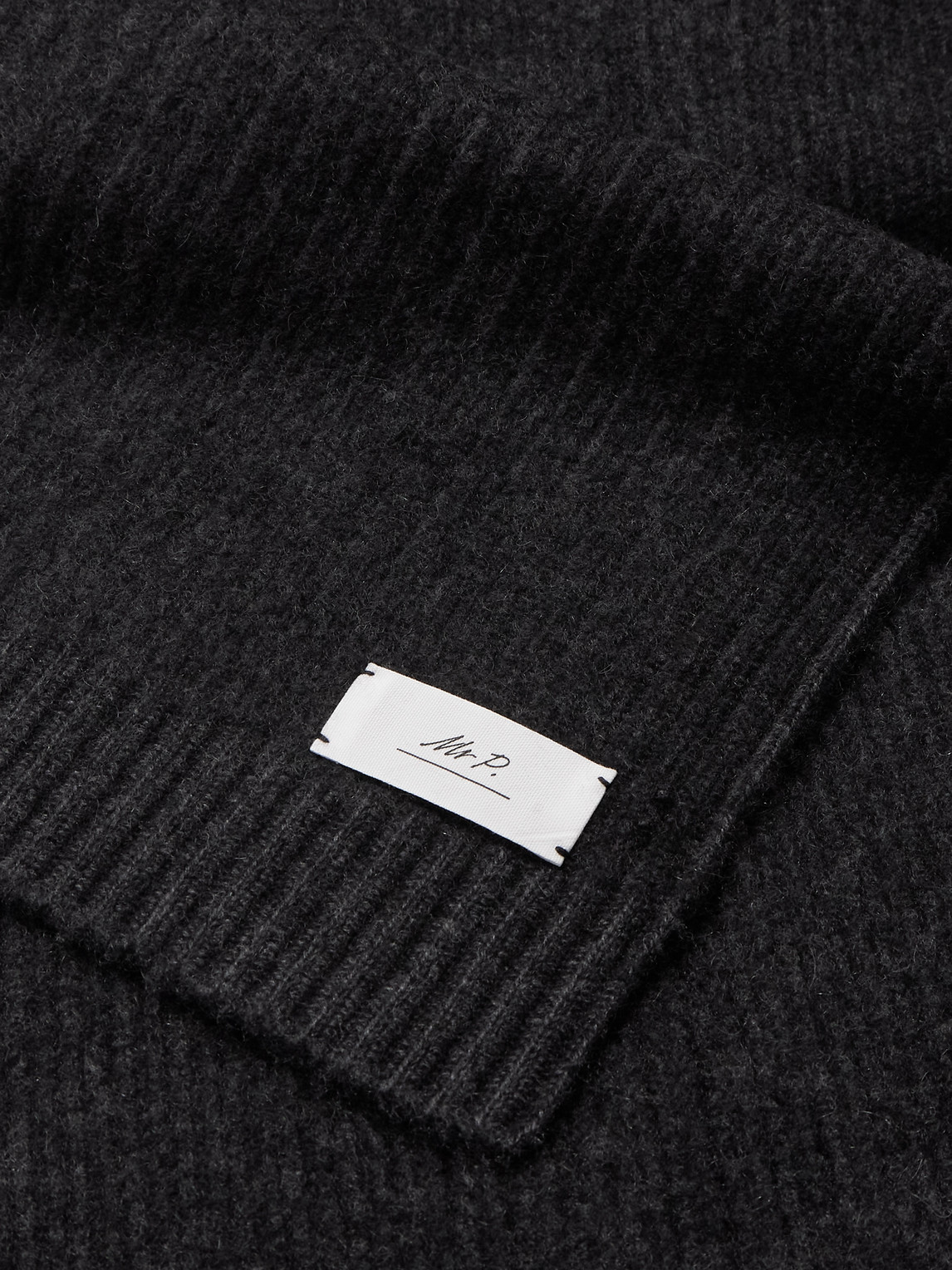  Mr P. - Ribbed Cashmere Scarf - Men - Black 