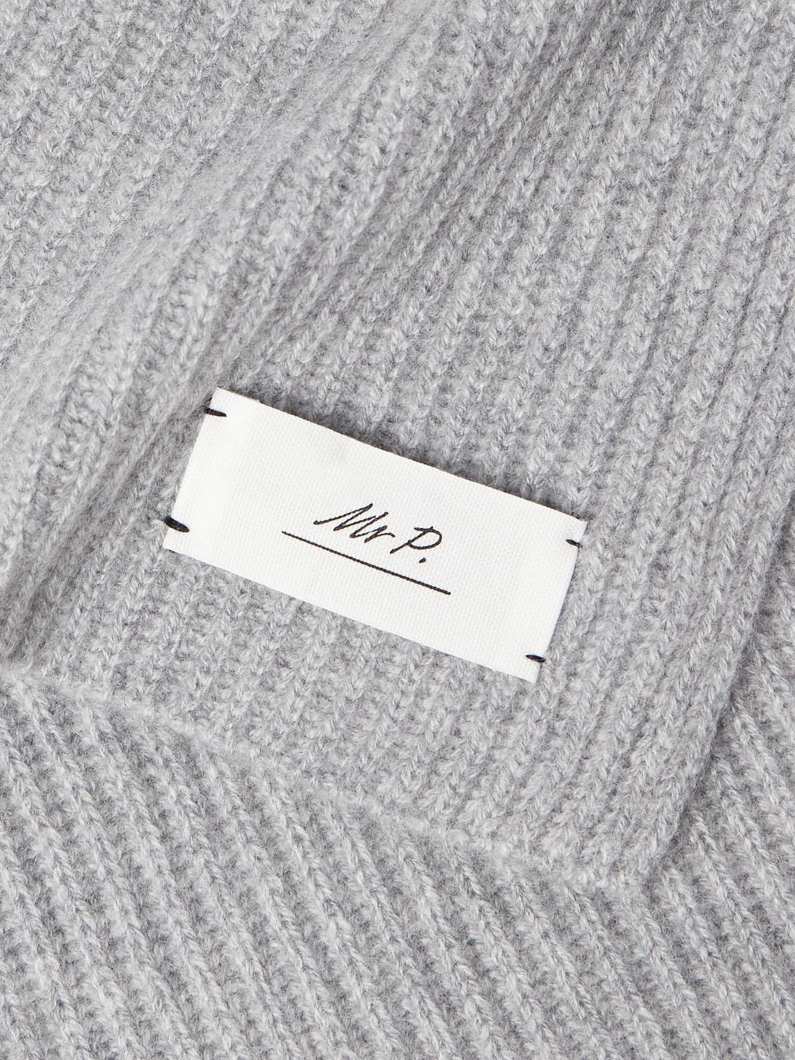  Mr P. - Ribbed Cashmere Scarf - Men - Gray 
