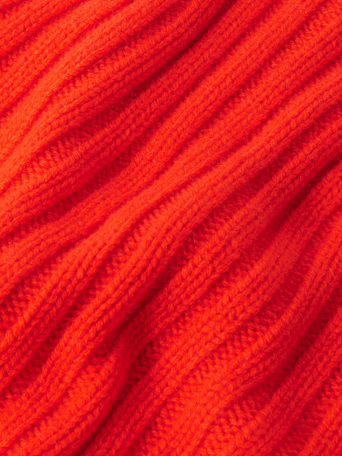  Mr P. - Cairn Ribbed Cashmere Beanie - Men - Orange 
