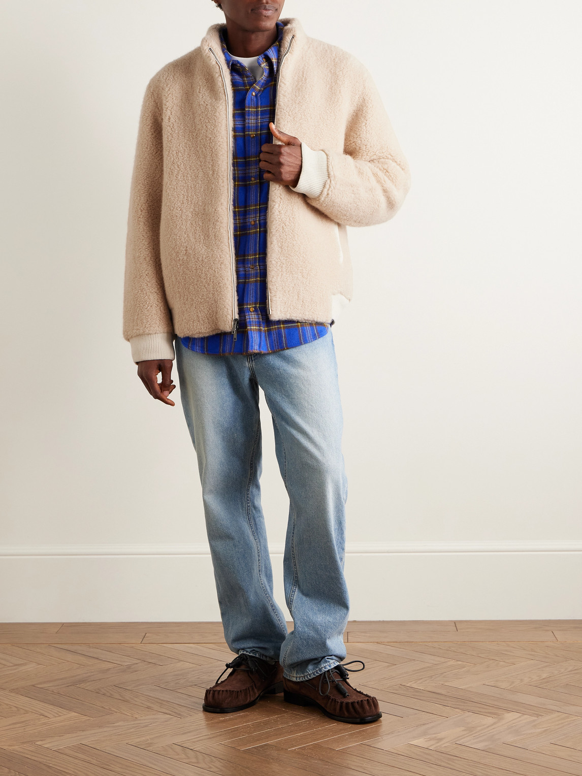 God's True Cashmere Cashmere-fleece Bomber Jacket In Pink