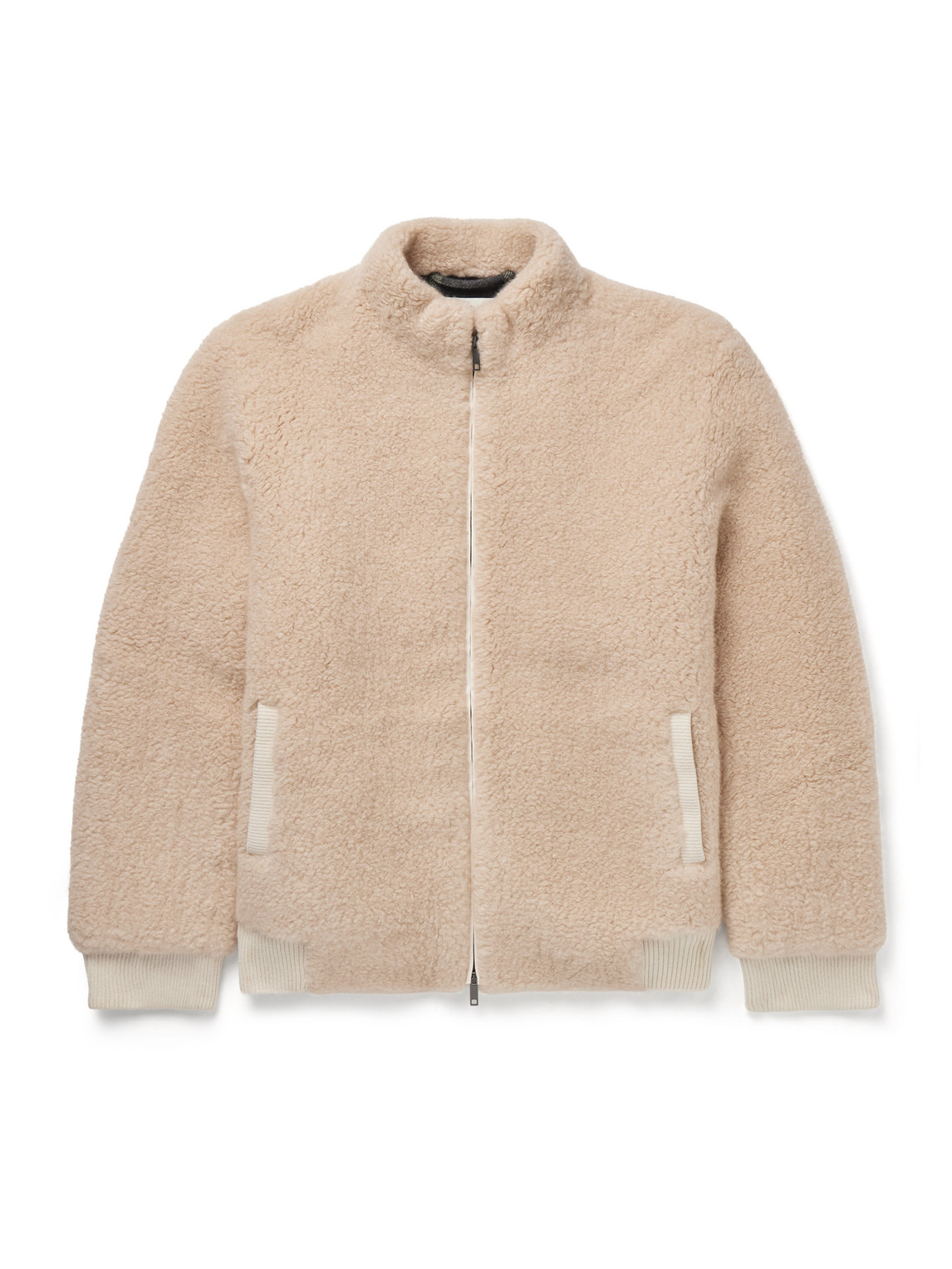 God's True Cashmere Cashmere-fleece Bomber Jacket In Pink