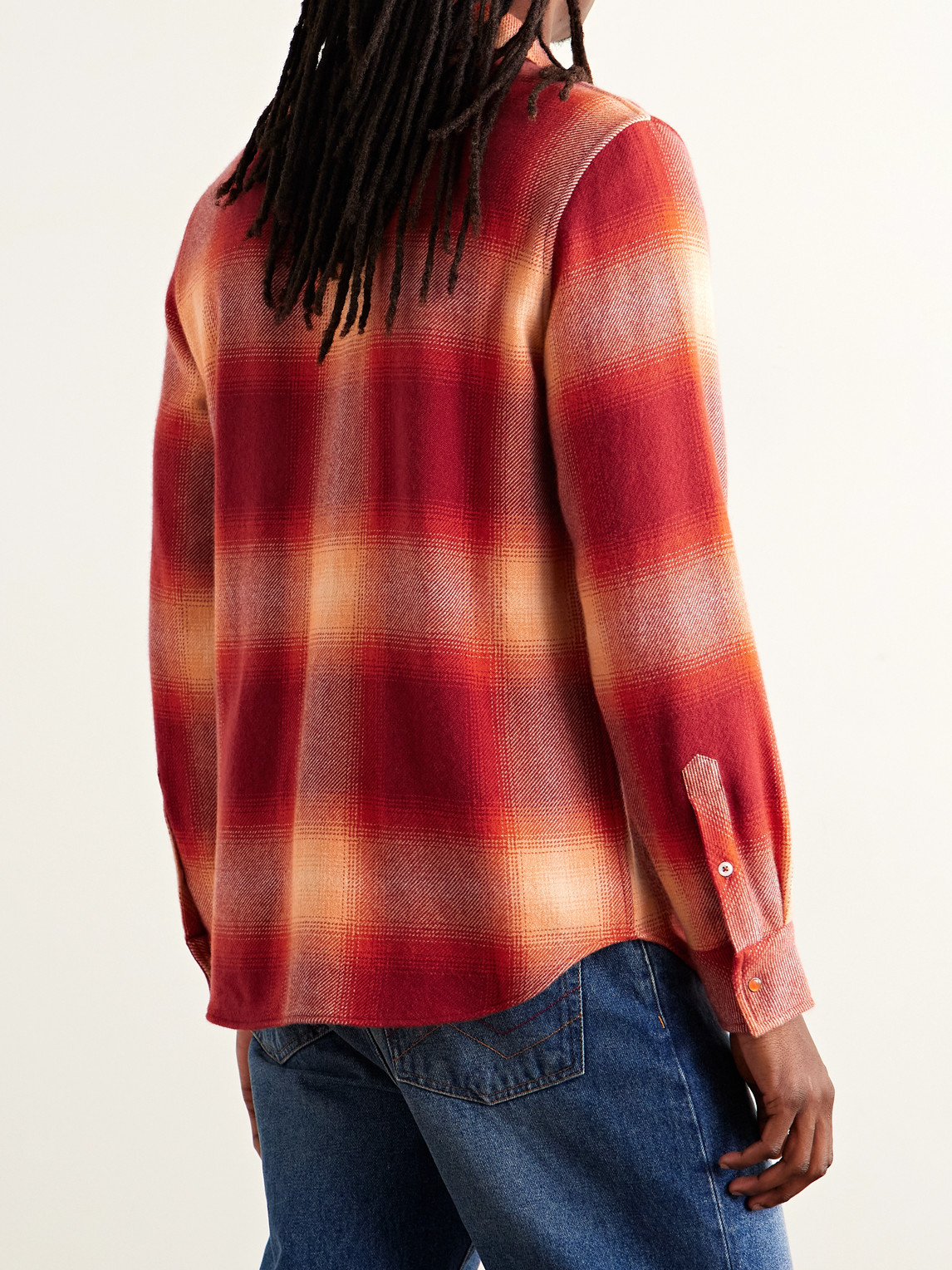  God's True Cashmere - Checked Cashmere Shirt - Men - Red - M 