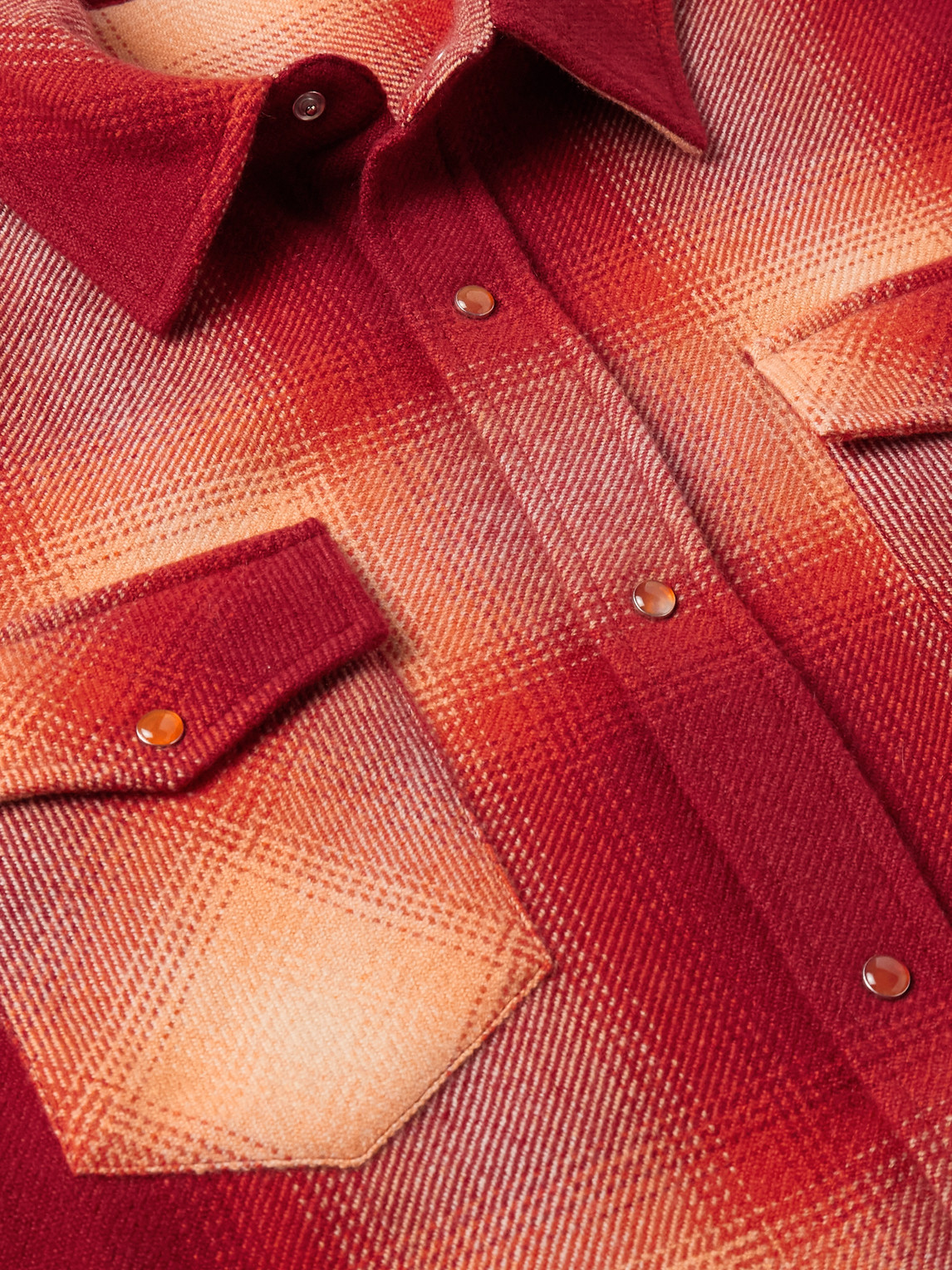 God's True Cashmere - Checked Cashmere Shirt - Men - Red - M 