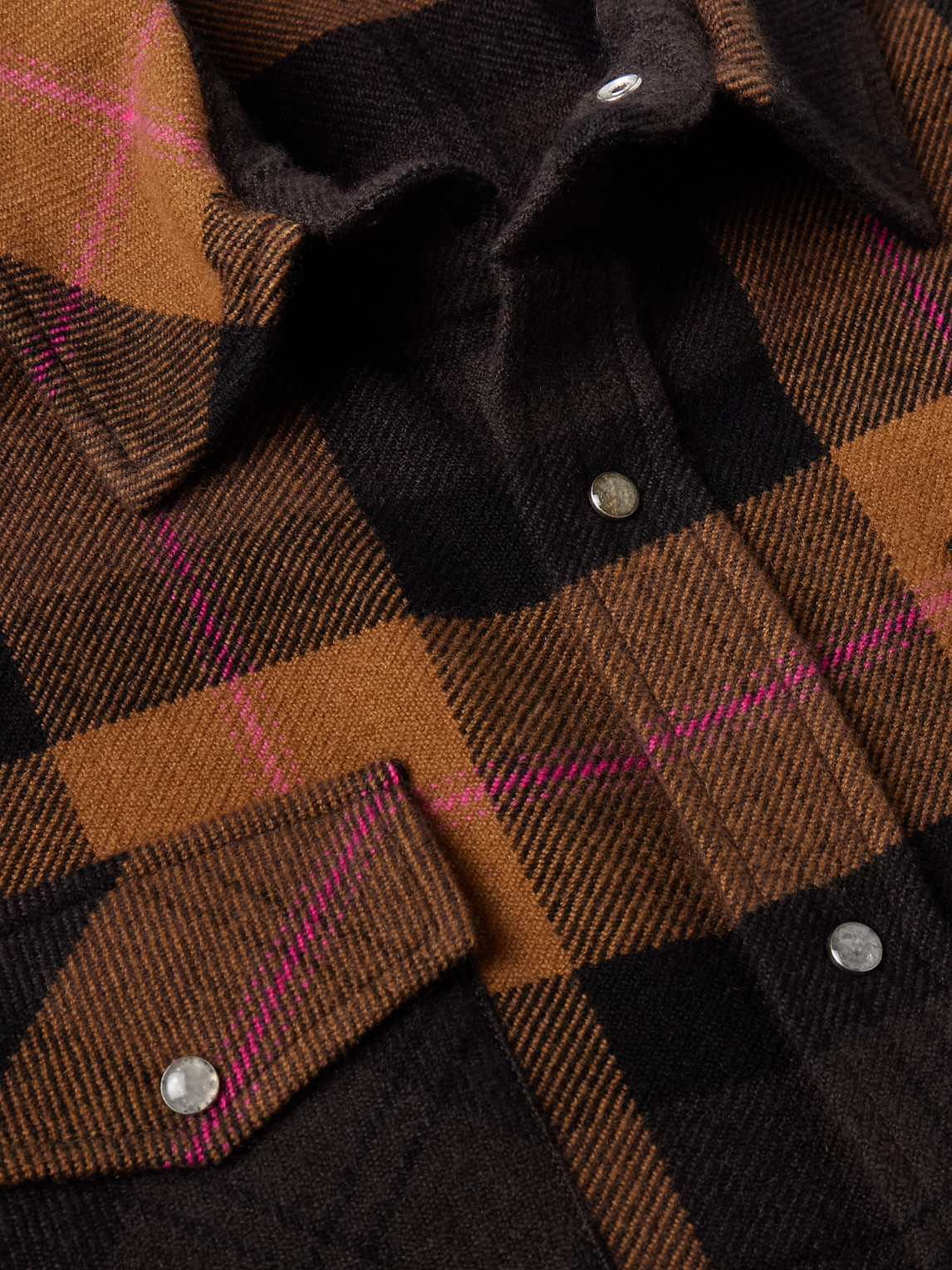 God's True Cashmere Checked Cashmere Shirt In Multi