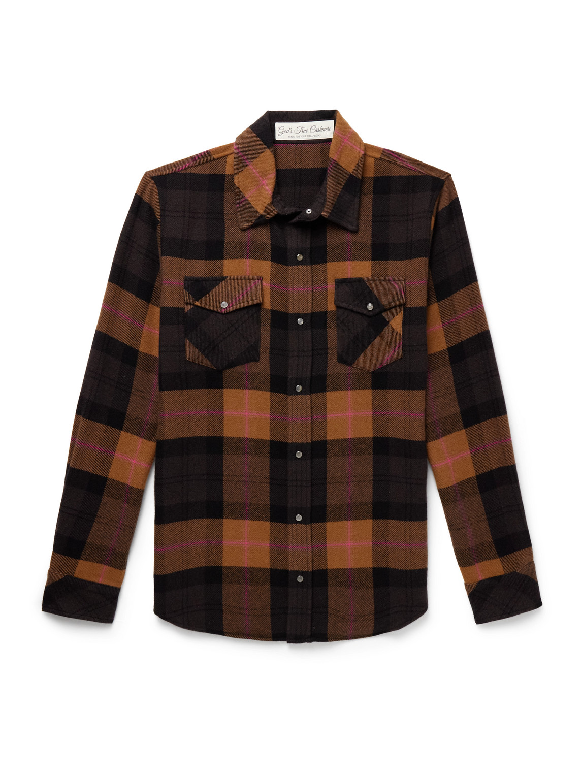 God's True Cashmere Checked Cashmere Shirt In Multi