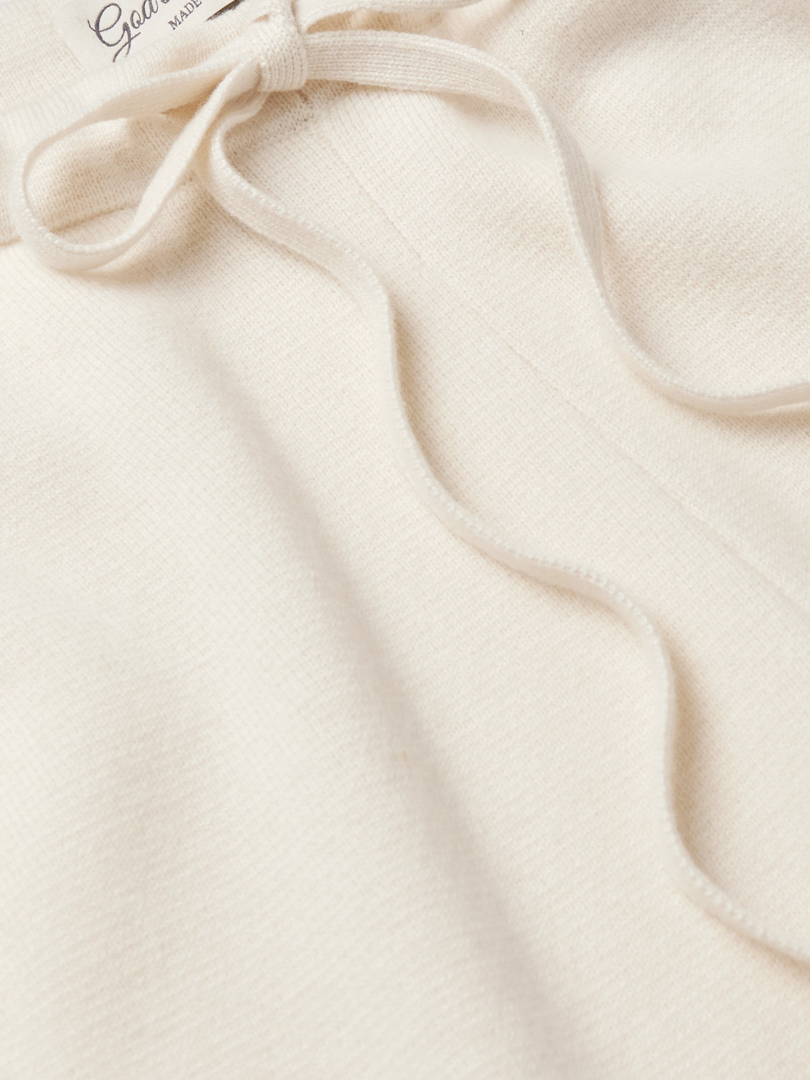Straight-Leg Cashmere Drawstring Trousers