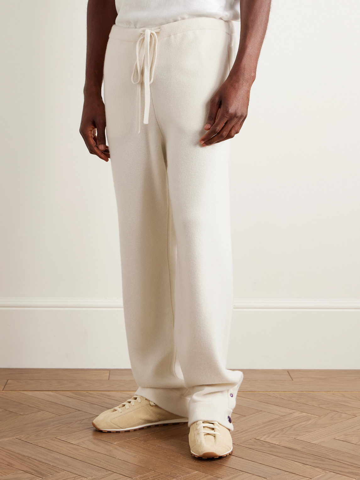  God's True Cashmere - Straight-leg Cashmere Drawstring Trousers - Men - Neutrals - L 