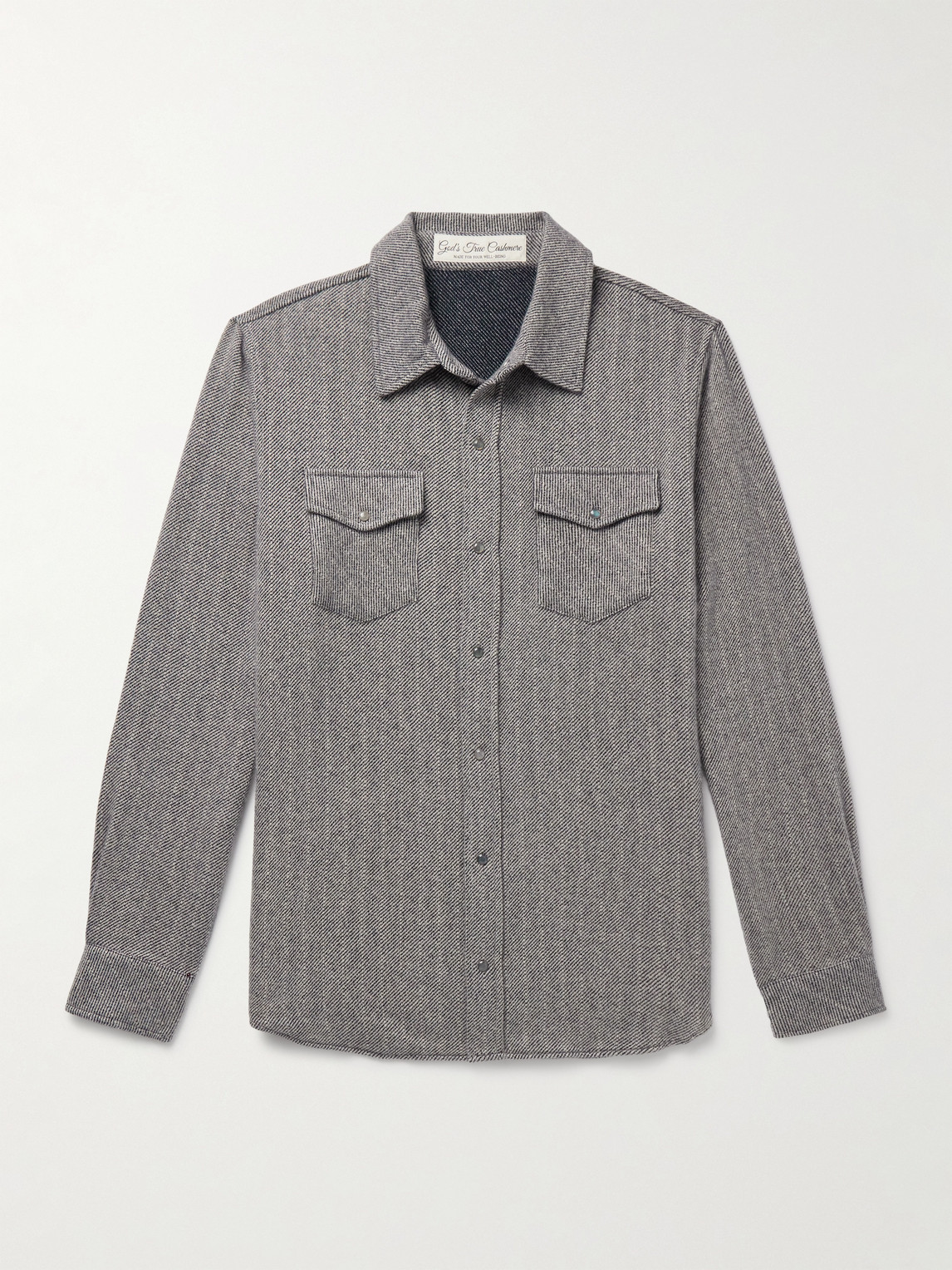 God's True Cashmere triped Cashmere hirt - Men