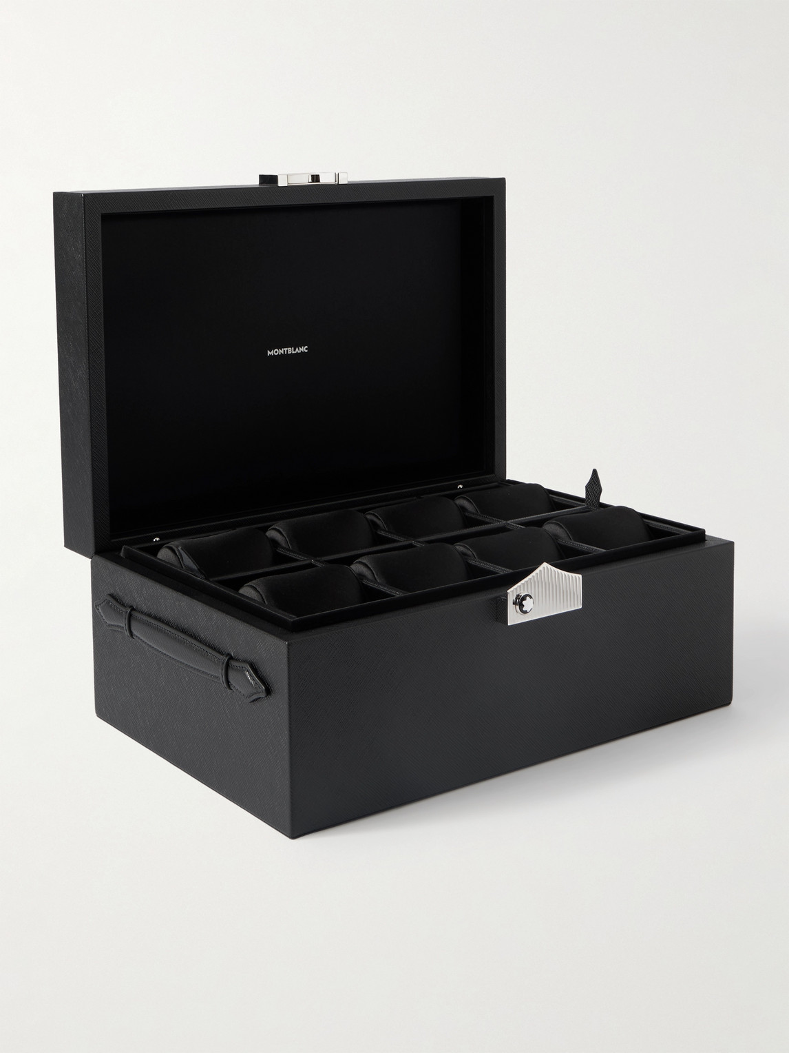 Cross-Grain Leather Eight-Piece Watch Box