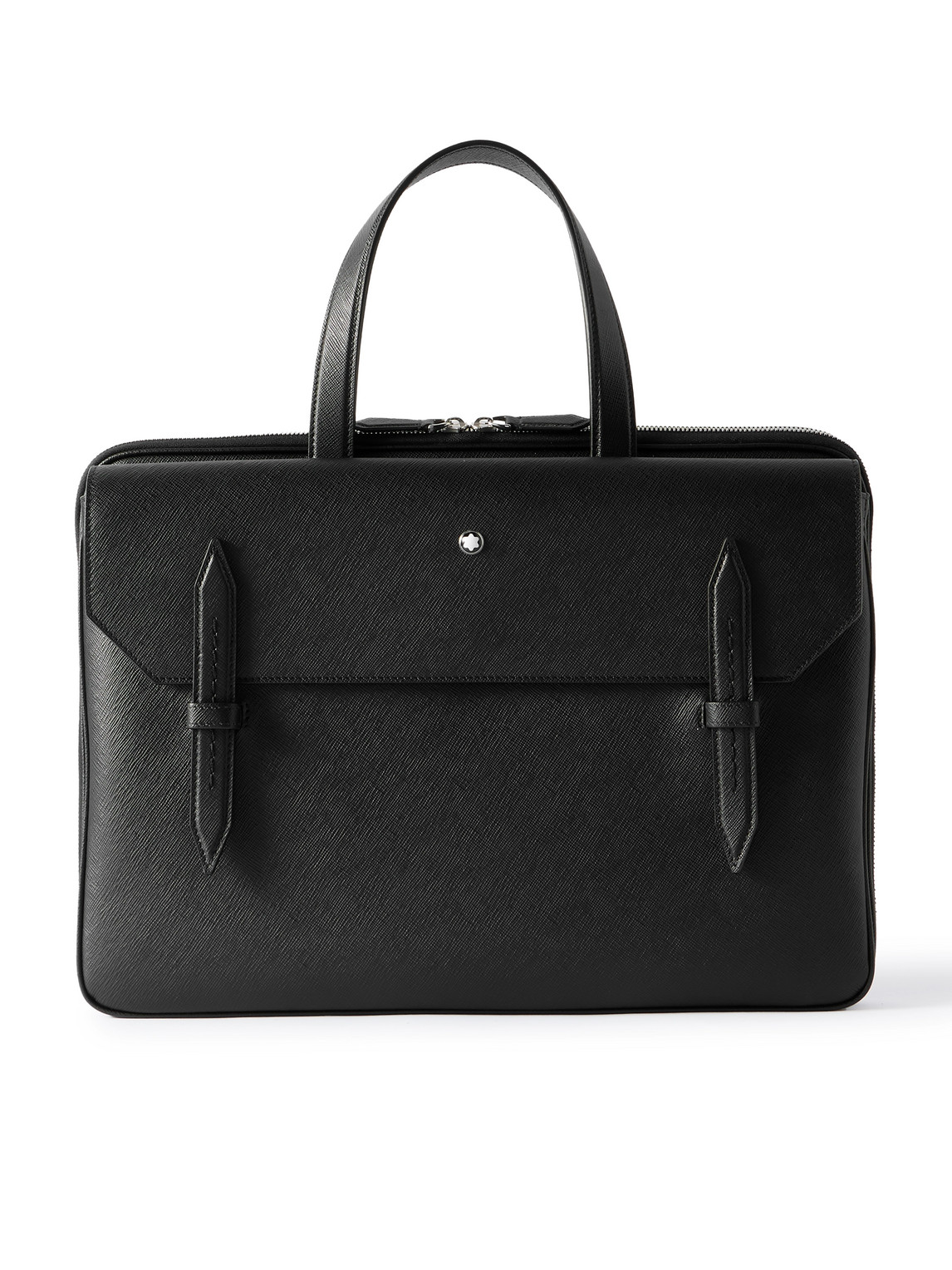 Montblanc Sartorial Cross-grain Leather Briefcase In Black