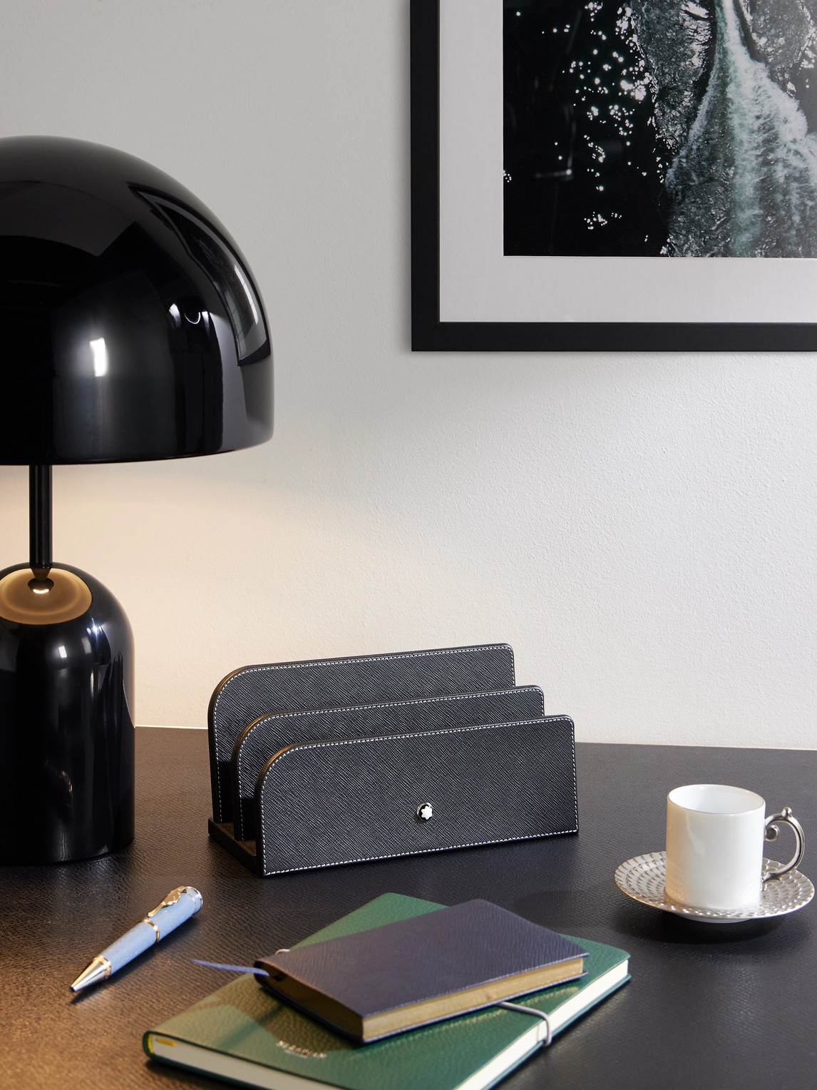 Cross-Grain Leather Letter Rack — 2