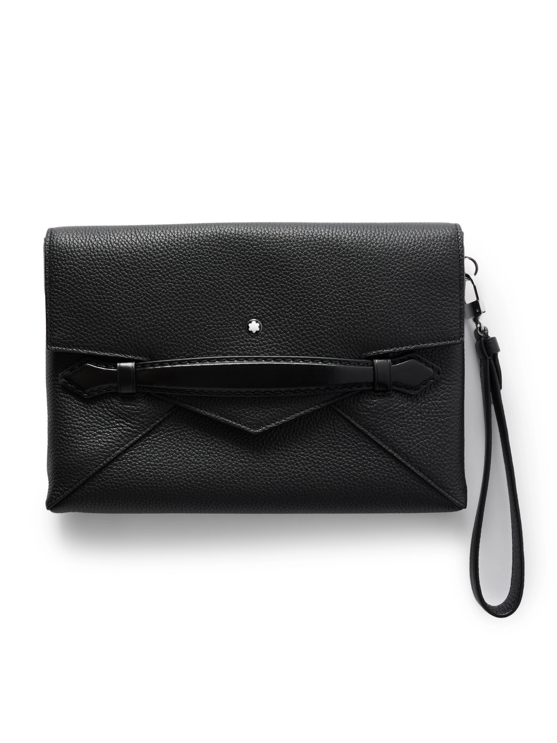 Montblanc Full-grain Leather Pouch In Black