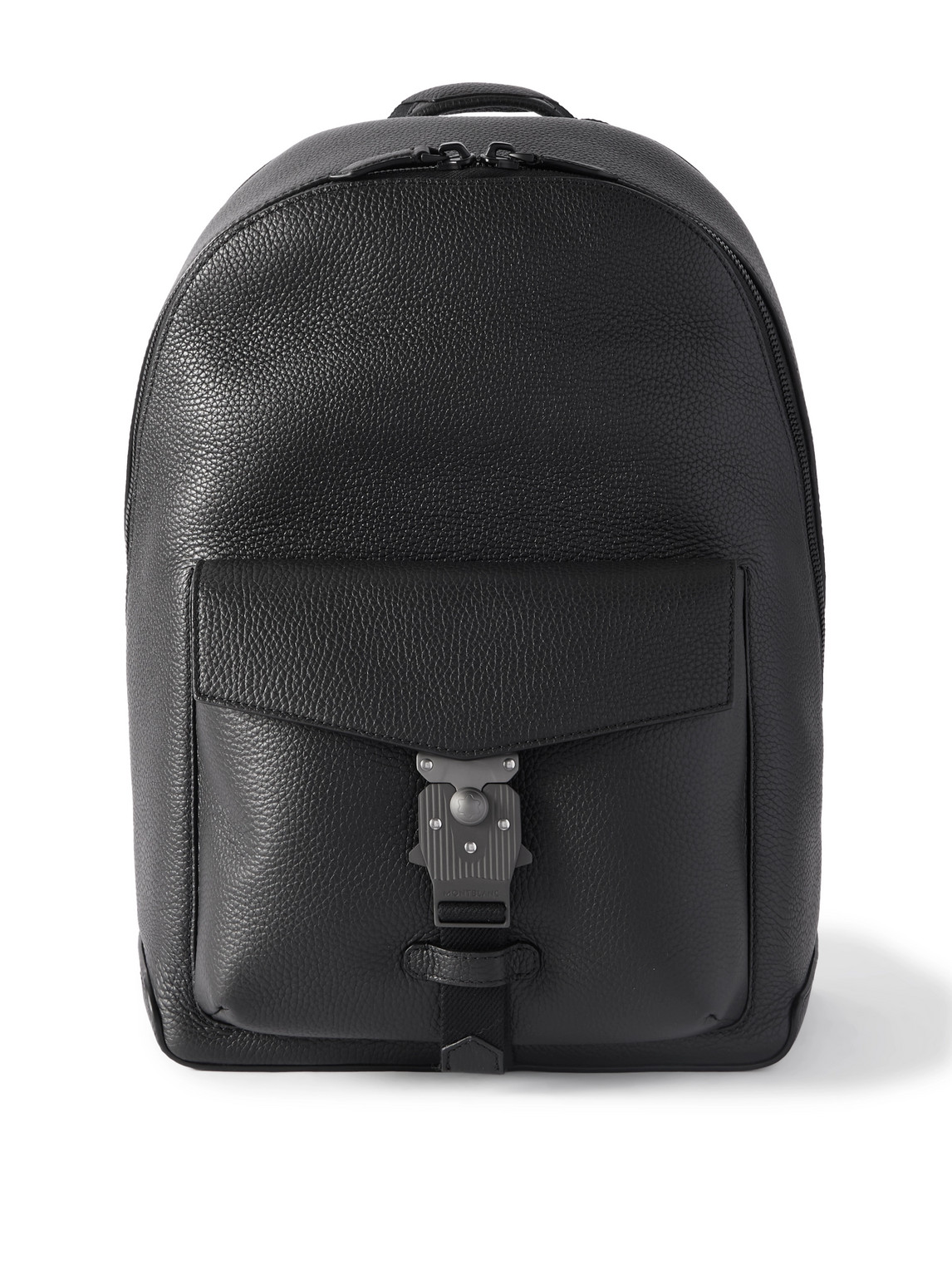 Montblanc M-lock 4810 Full-grain Leather Backpack In Black