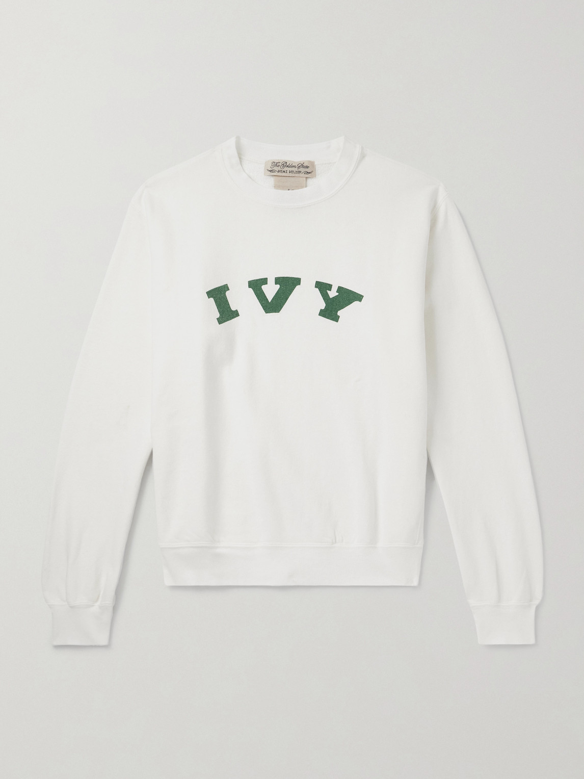 Remi Relief Ivy Printed Cotton-jersey Sweater In White