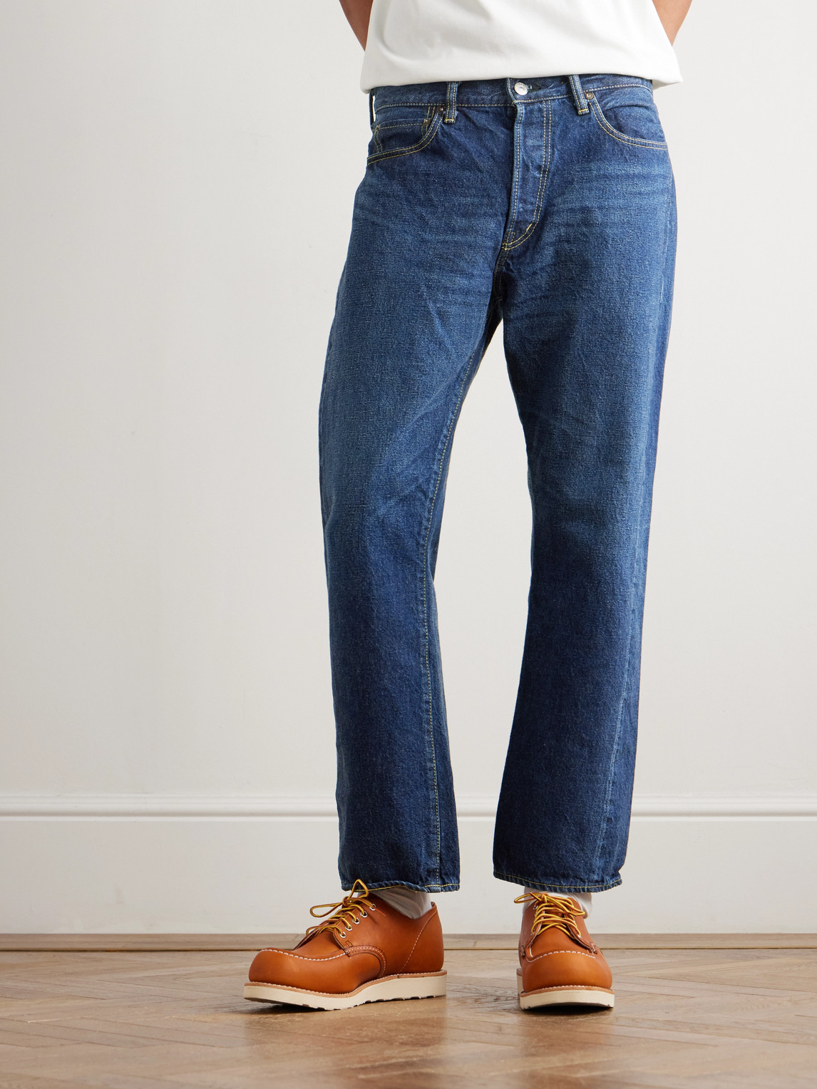  Remi Relief - 1954 Straight-leg Cropped Distressed Jeans - Men - Blue - M 