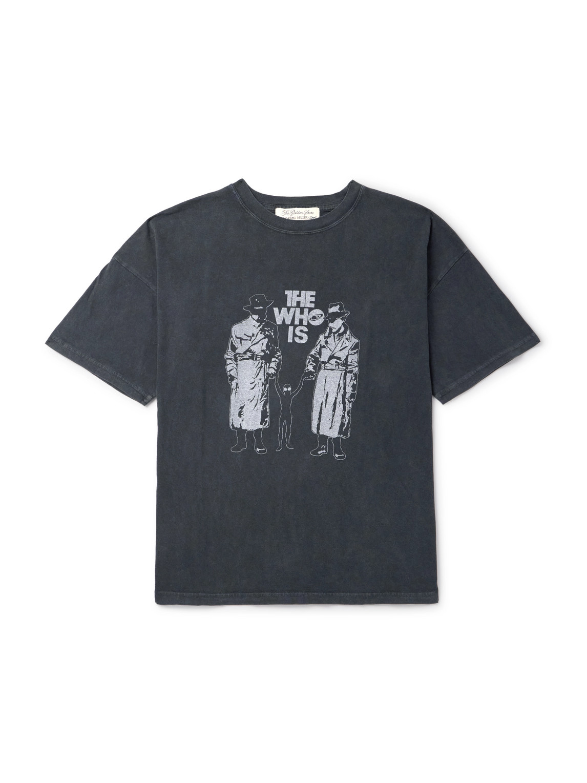 Remi Relief Who Is Printed Cotton-jersey T-shirt In Black