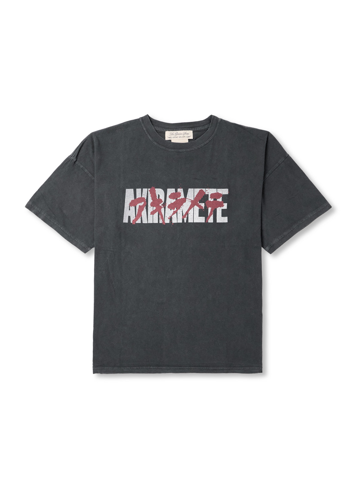 Remi Relief Akiramete Printed Cotton-jersey T-shirt In Black